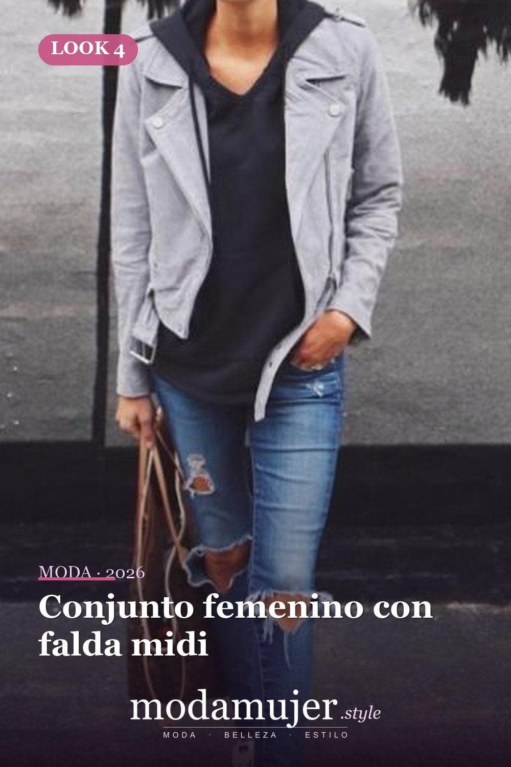 Conjunto femenino con falda midi — 35 mejores conjuntos casuales de primavera para que las mujeres se vean lindas