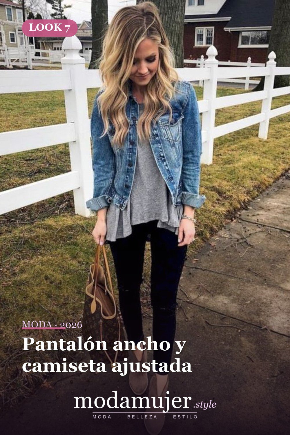 Pantalón ancho y camiseta ajustada — 35 mejores conjuntos casuales de primavera para que las mujeres se vean lindas