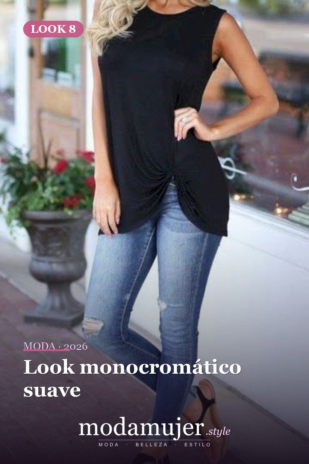 Look monocromático suave — 35 mejores conjuntos casuales de primavera para que las mujeres se vean lindas