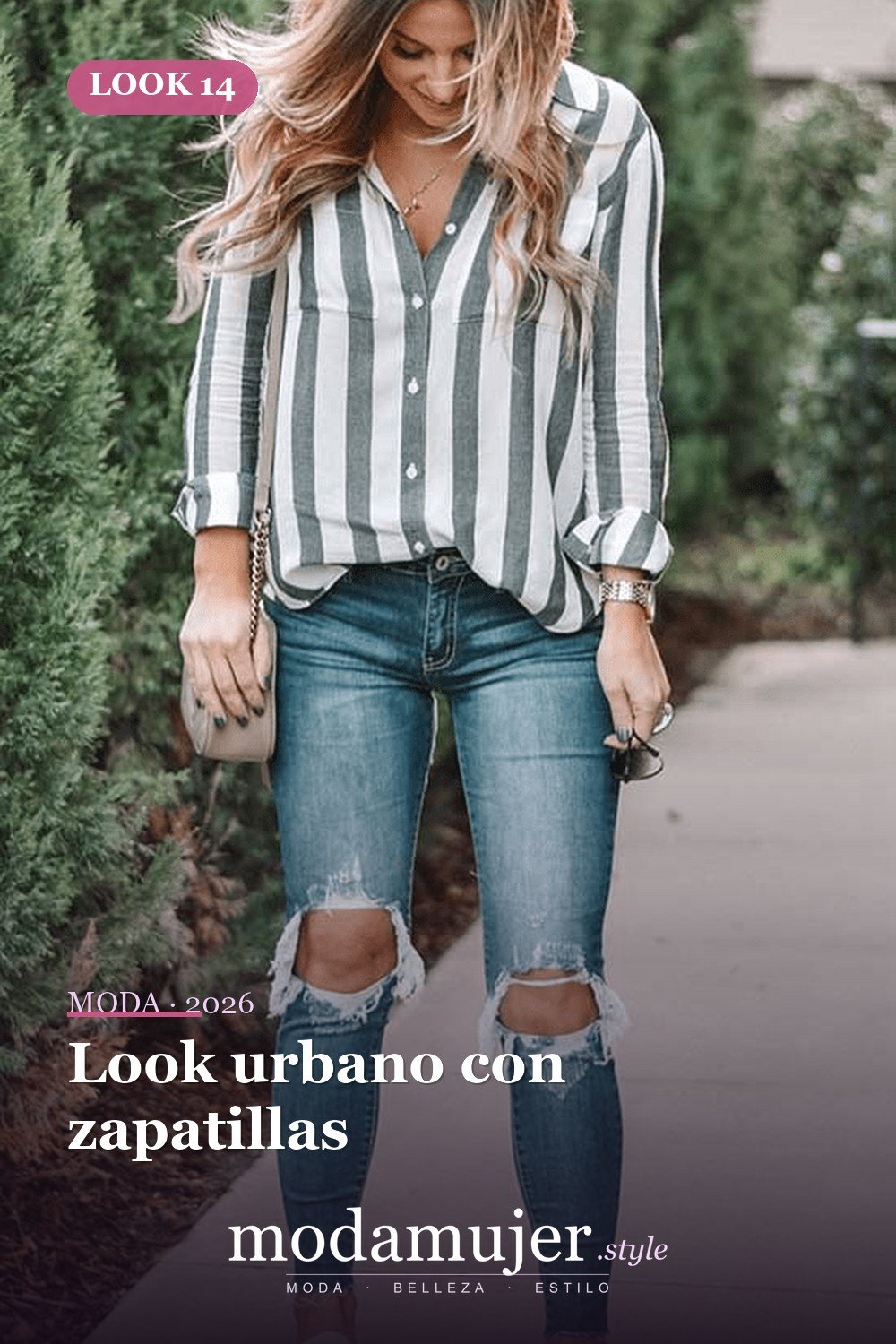 Look urbano con zapatillas — 35 mejores conjuntos casuales de primavera para que las mujeres se vean lindas