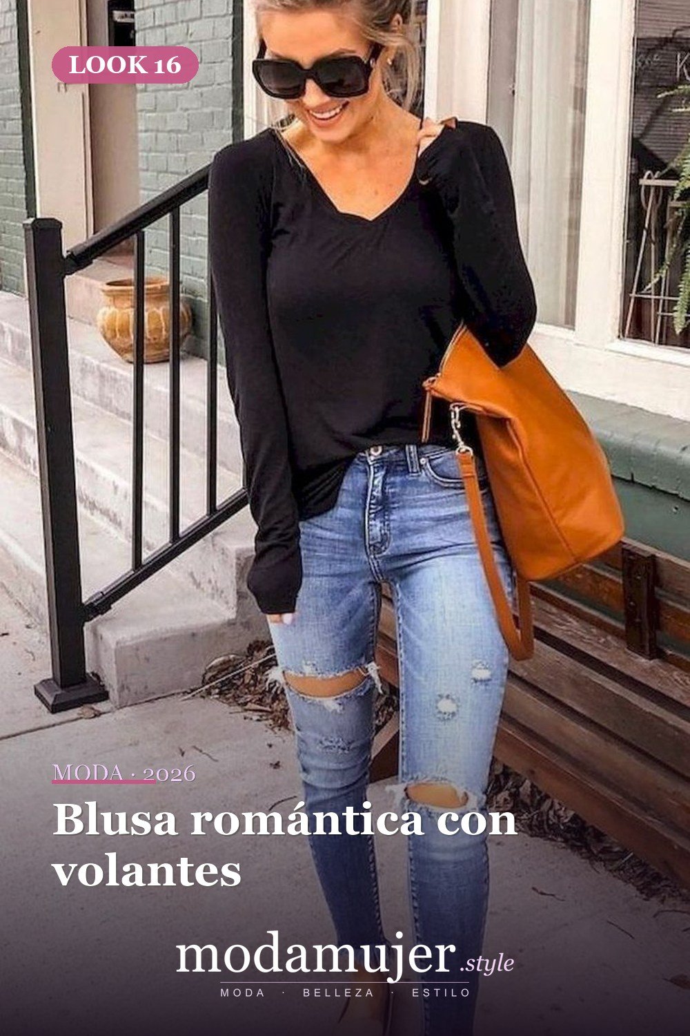 Blusa romántica con volantes — 35 mejores conjuntos casuales de primavera para que las mujeres se vean lindas