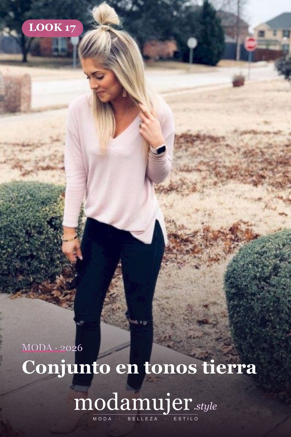Conjunto en tonos tierra — 35 mejores conjuntos casuales de primavera para que las mujeres se vean lindas