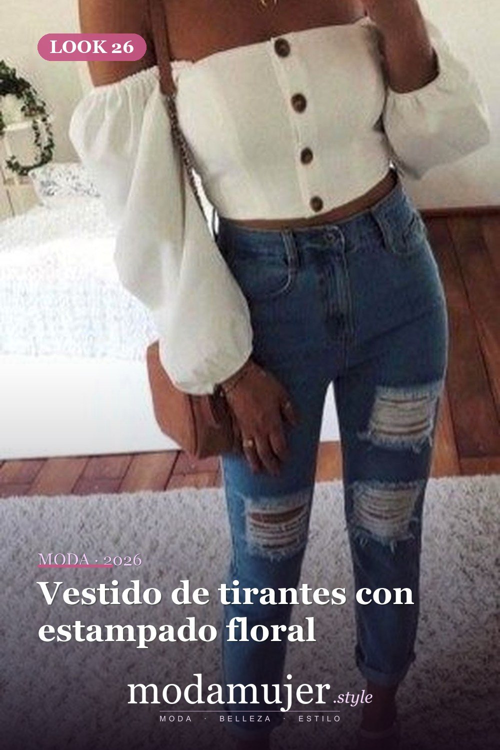 Vestido de tirantes con estampado floral — 35 ideas de trajes casuales populares este verano