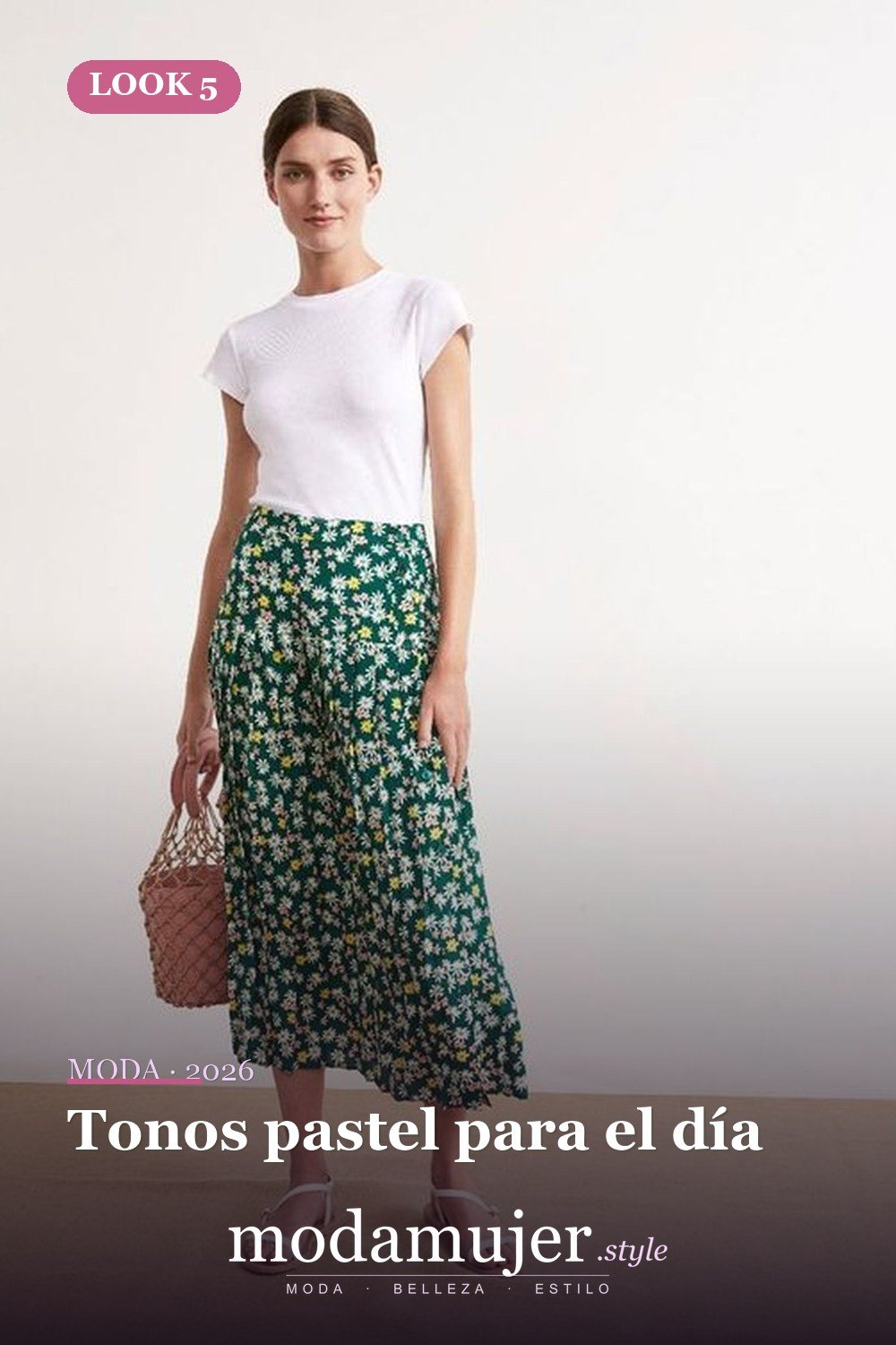 Tonos pastel para el día — 35 trajes casuales de primavera para mujer con faldas midi