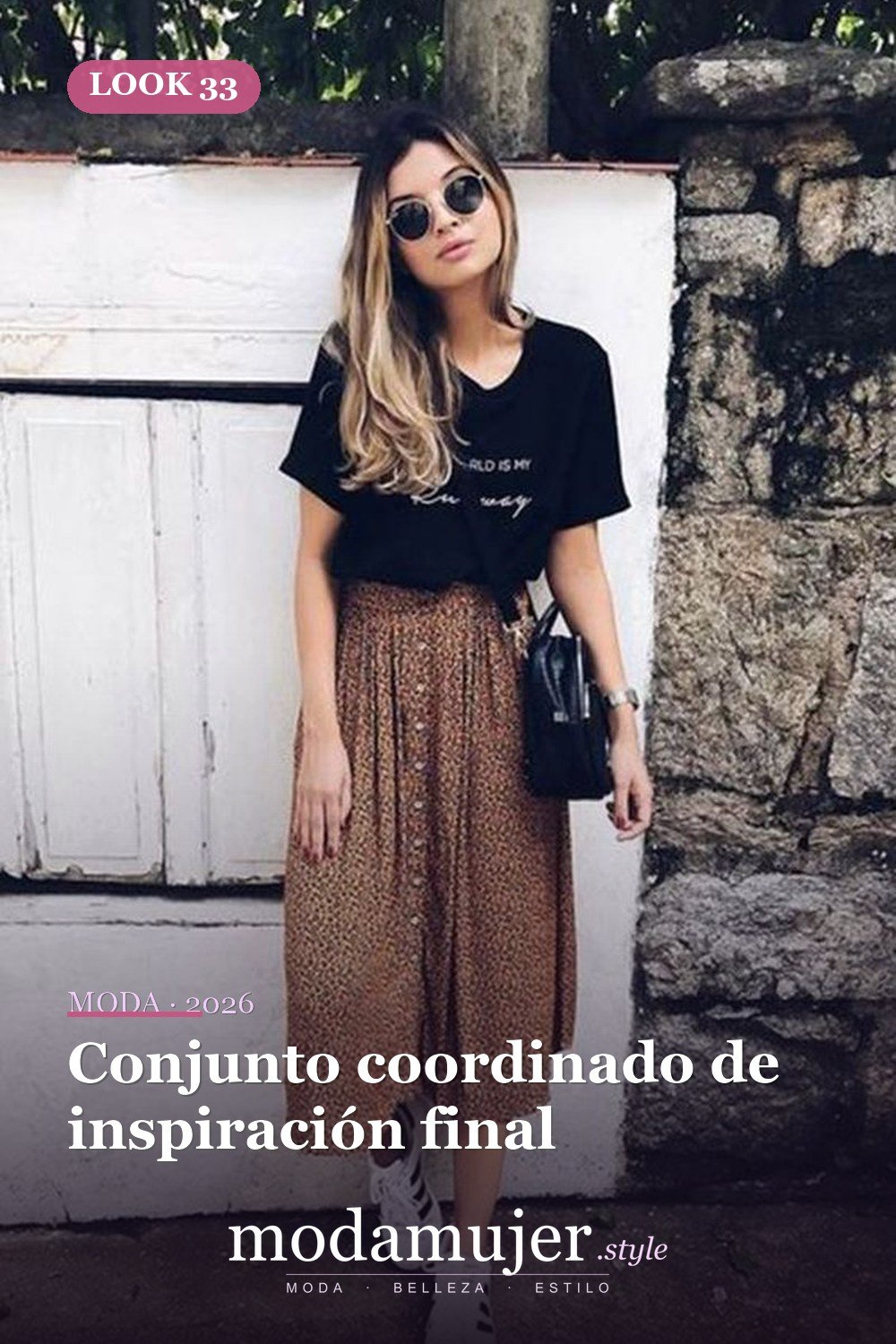 Conjunto coordinado de inspiración final — 35 trajes casuales de primavera para mujer con faldas midi