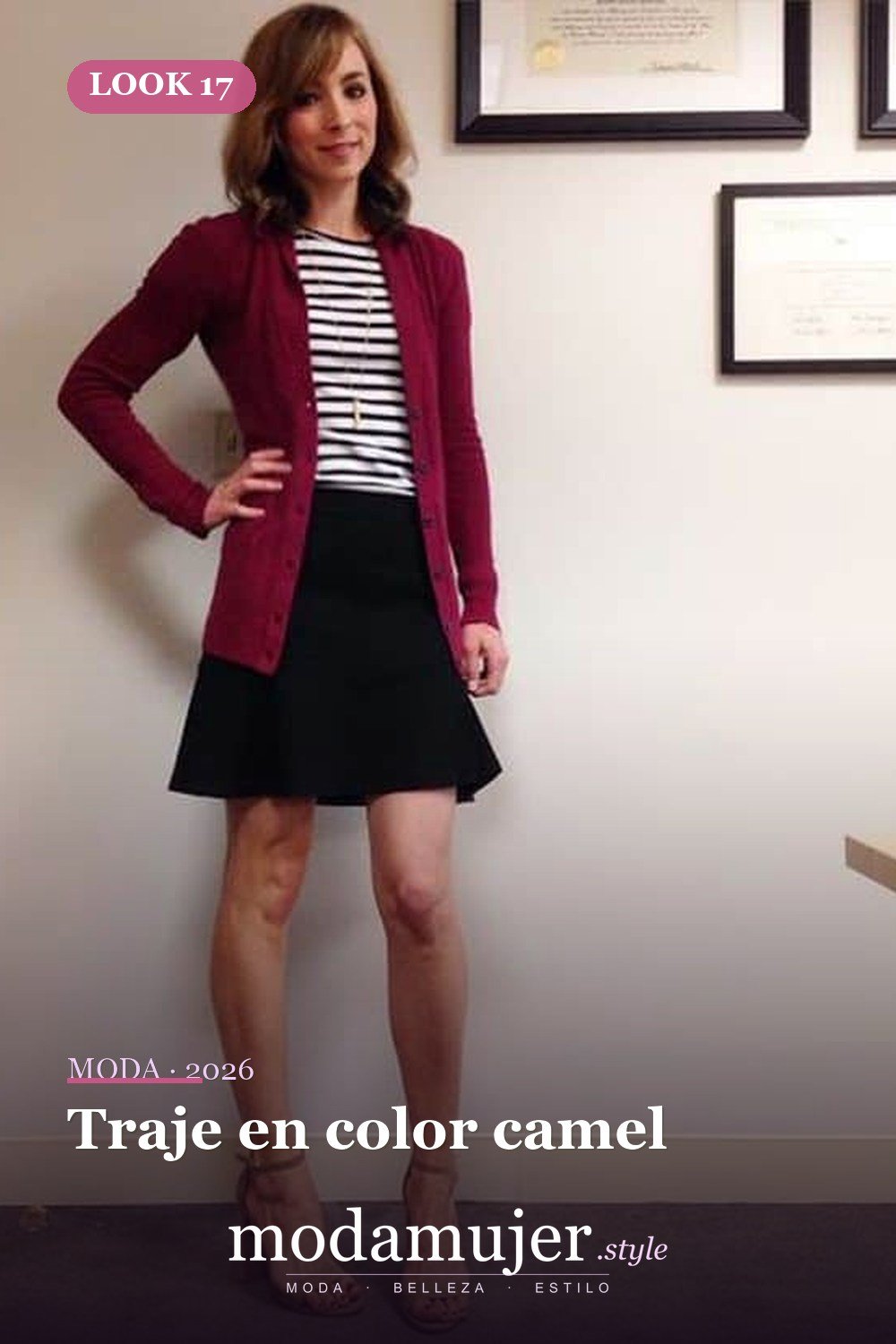 Traje en color camel — 35 trajes de oficina profesionales y elegantes para mujeres