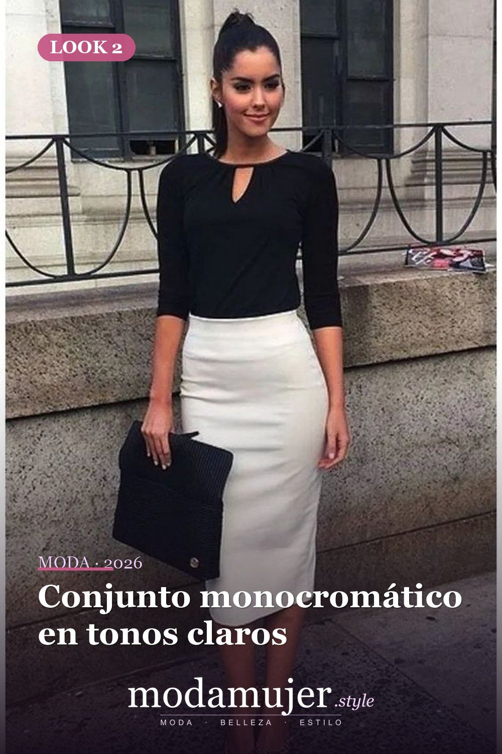 Conjunto monocromático en tonos claros — 35 trajes de trabajo profesionales de verano para mujeres profesionales