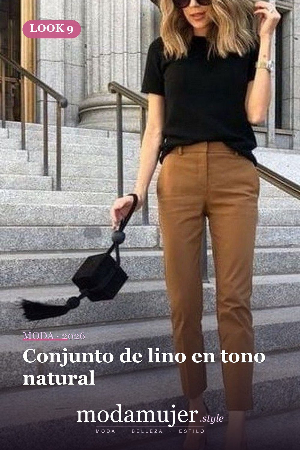 Conjunto de lino en tono natural — 35 trajes de trabajo profesionales de verano para mujeres profesionales