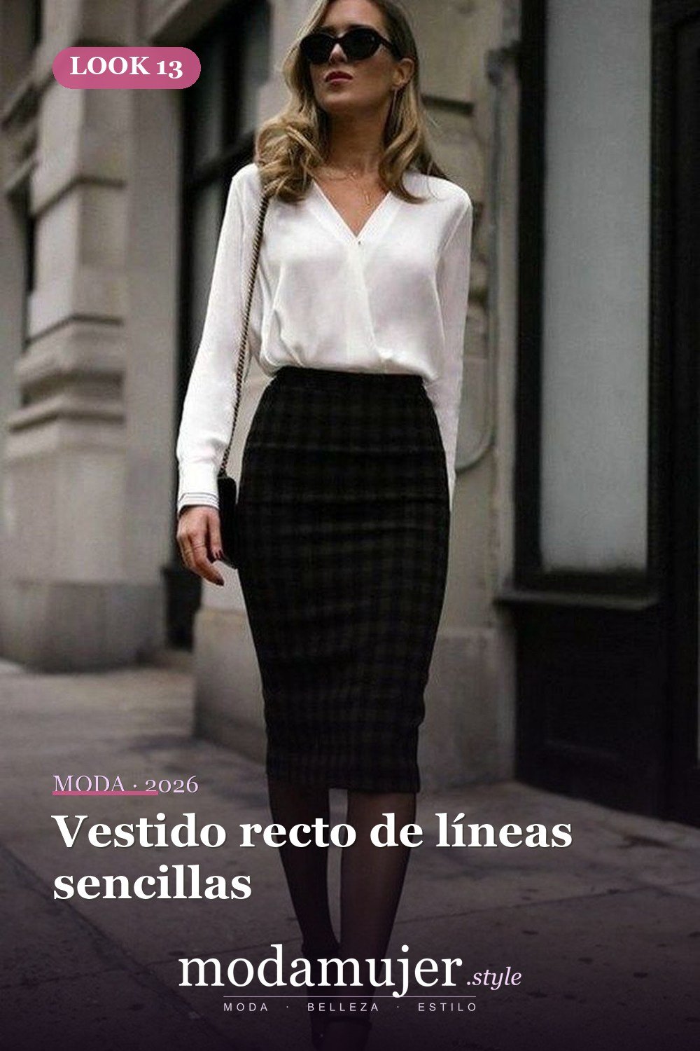 Vestido recto de líneas sencillas — 35 trajes de trabajo profesionales de verano para mujeres profesionales