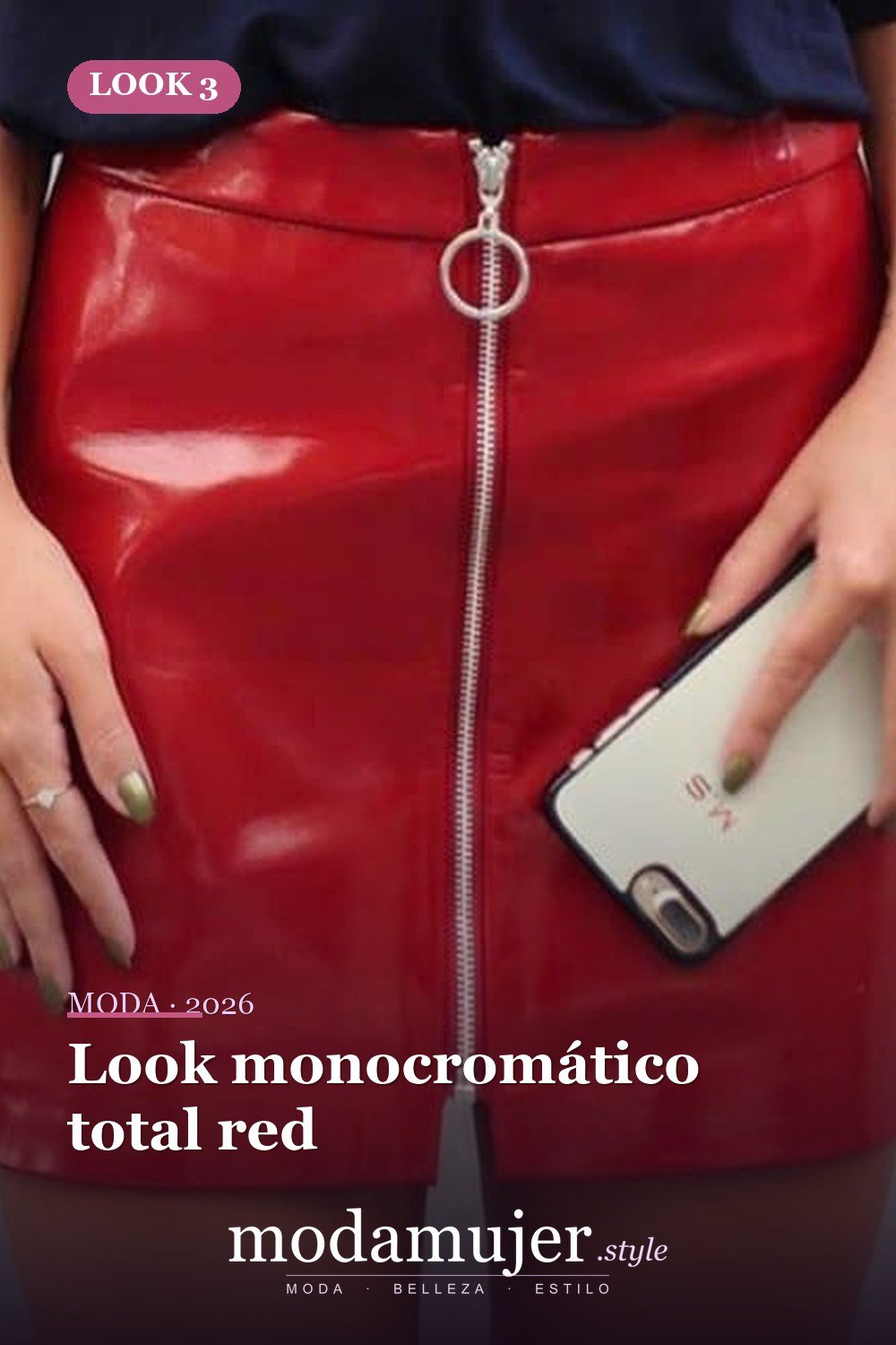Look monocromático total red — 35 trajes rojos para usar antes de los 30