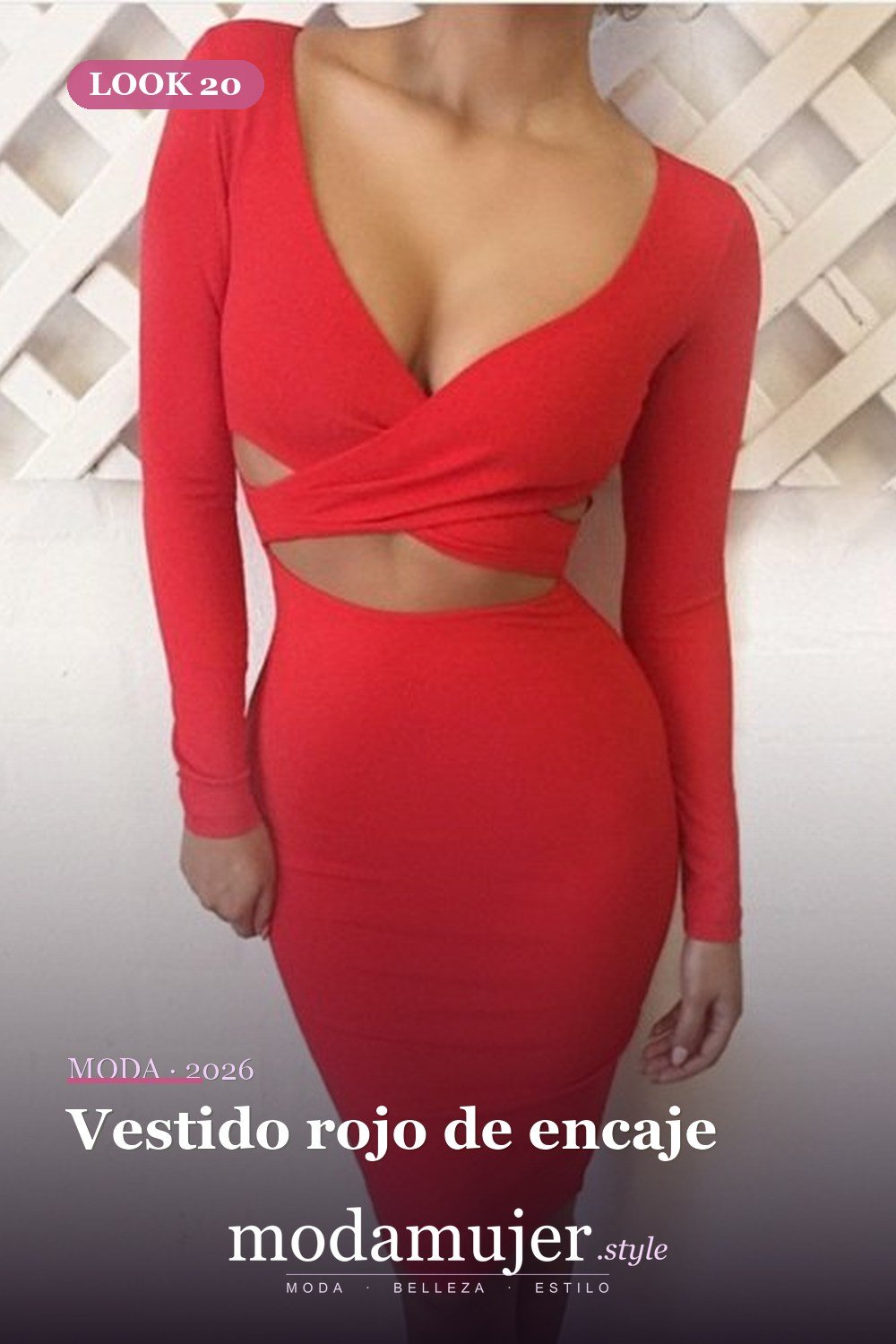 Vestido rojo de encaje — 35 trajes rojos para usar antes de los 30