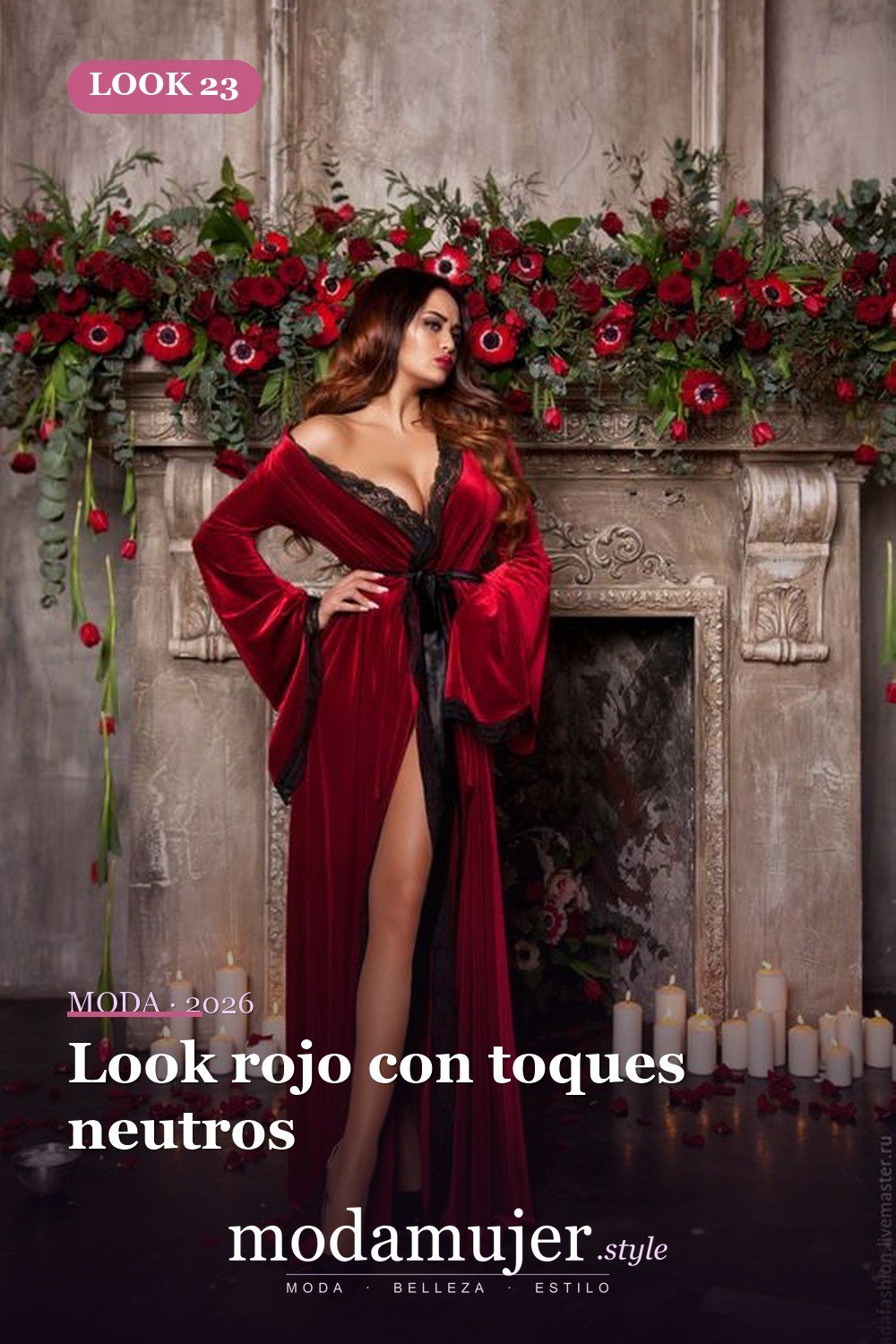 Look rojo con toques neutros — 35 trajes rojos para usar antes de los 30