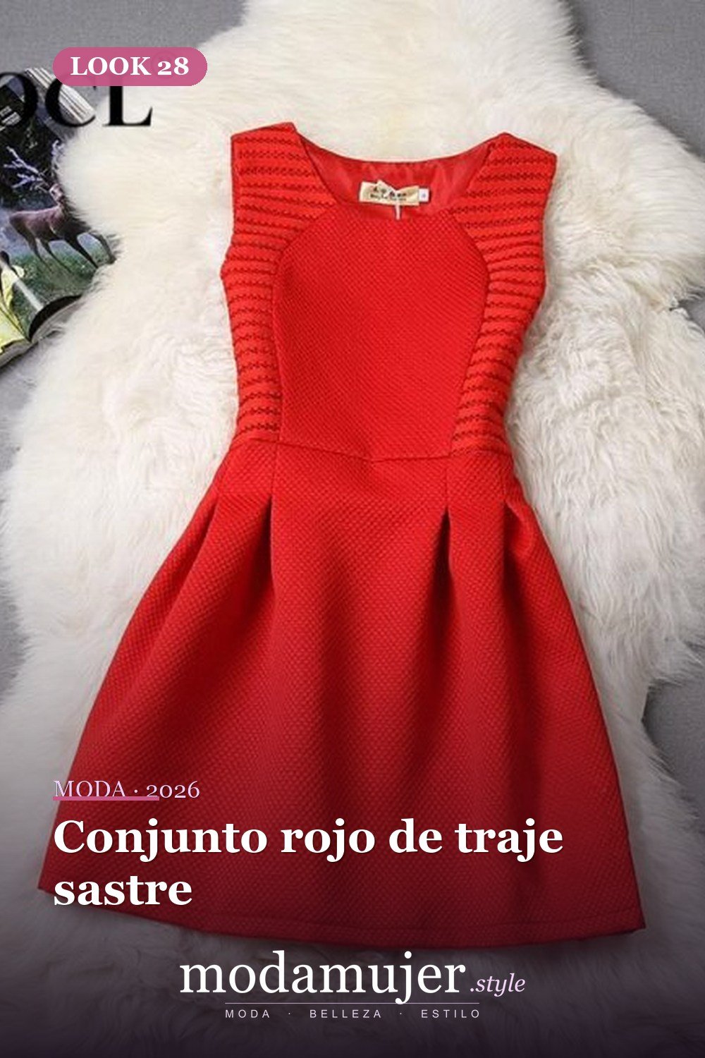 Conjunto rojo de traje sastre — 35 trajes rojos para usar antes de los 30