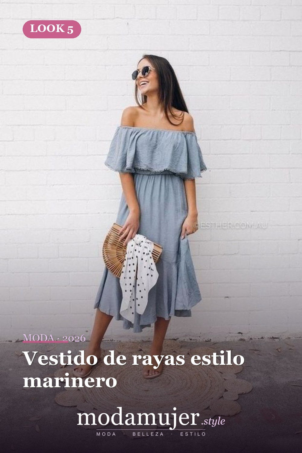 Vestido de rayas estilo marinero — 35 vestidos casuales de verano para mujeres