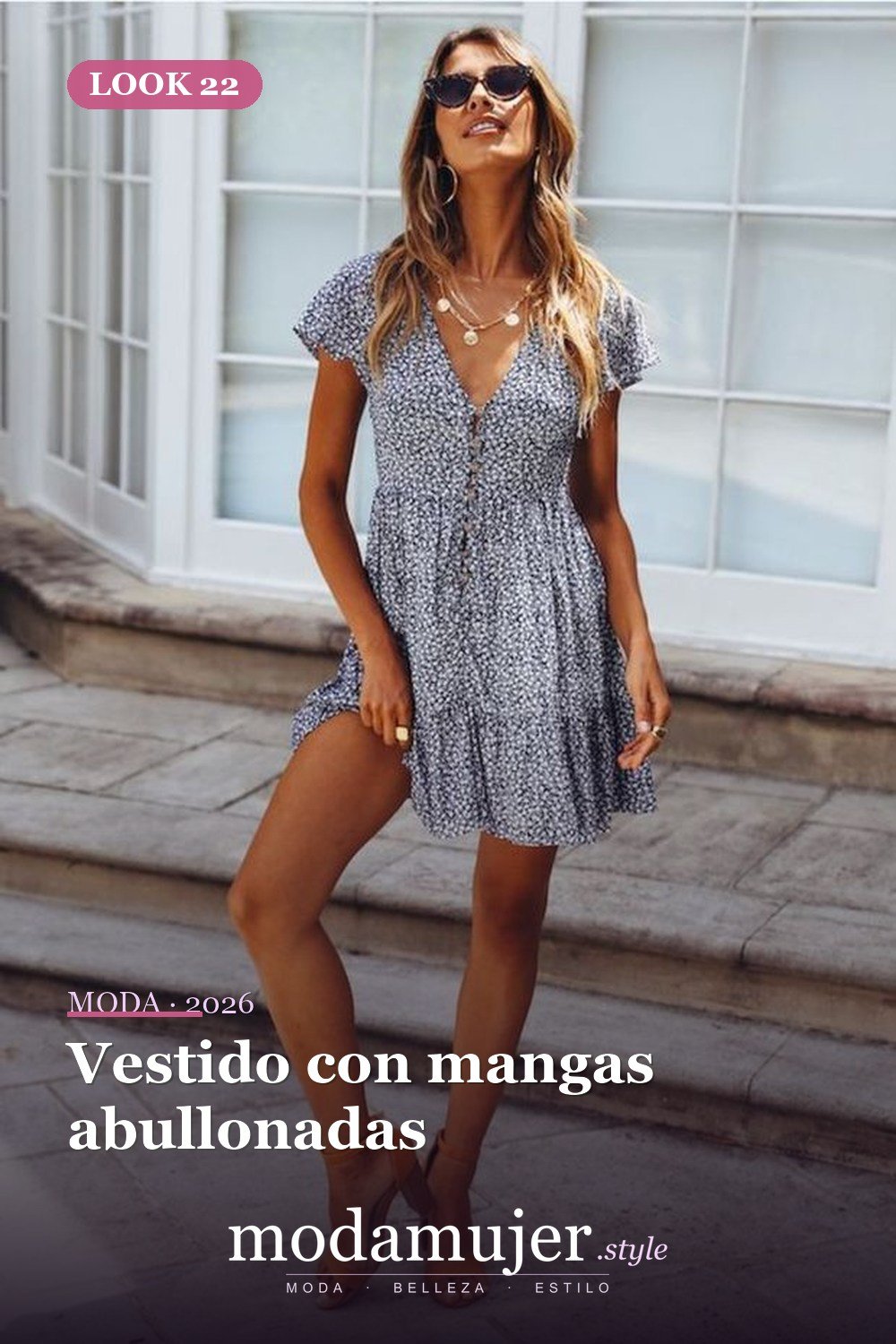 Vestido con mangas abullonadas — 35 vestidos casuales de verano para mujeres