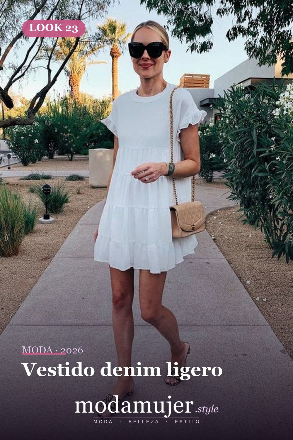 Vestido denim ligero — 35 vestidos casuales de verano para mujeres