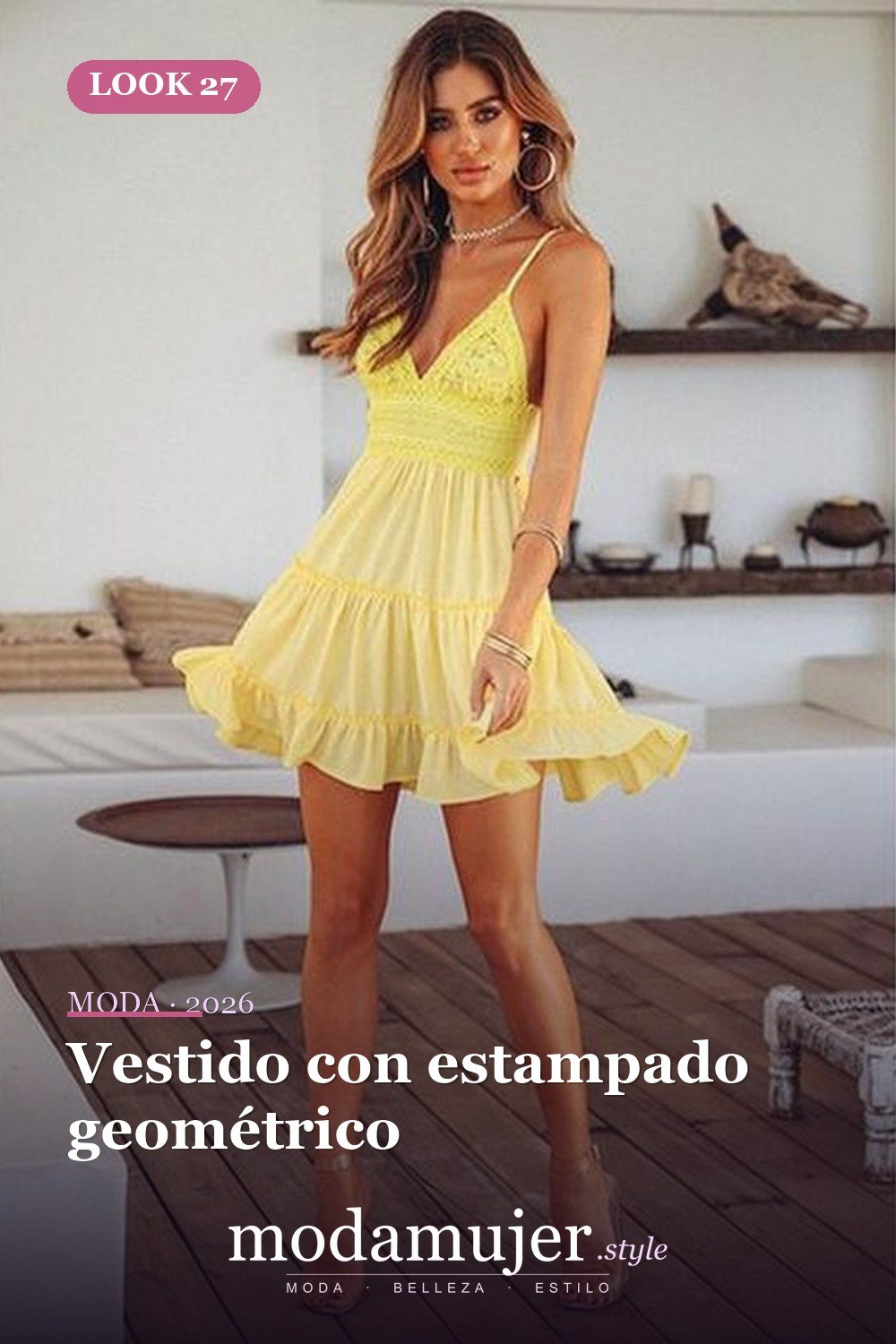 Vestido con estampado geométrico — 35 vestidos casuales de verano para mujeres