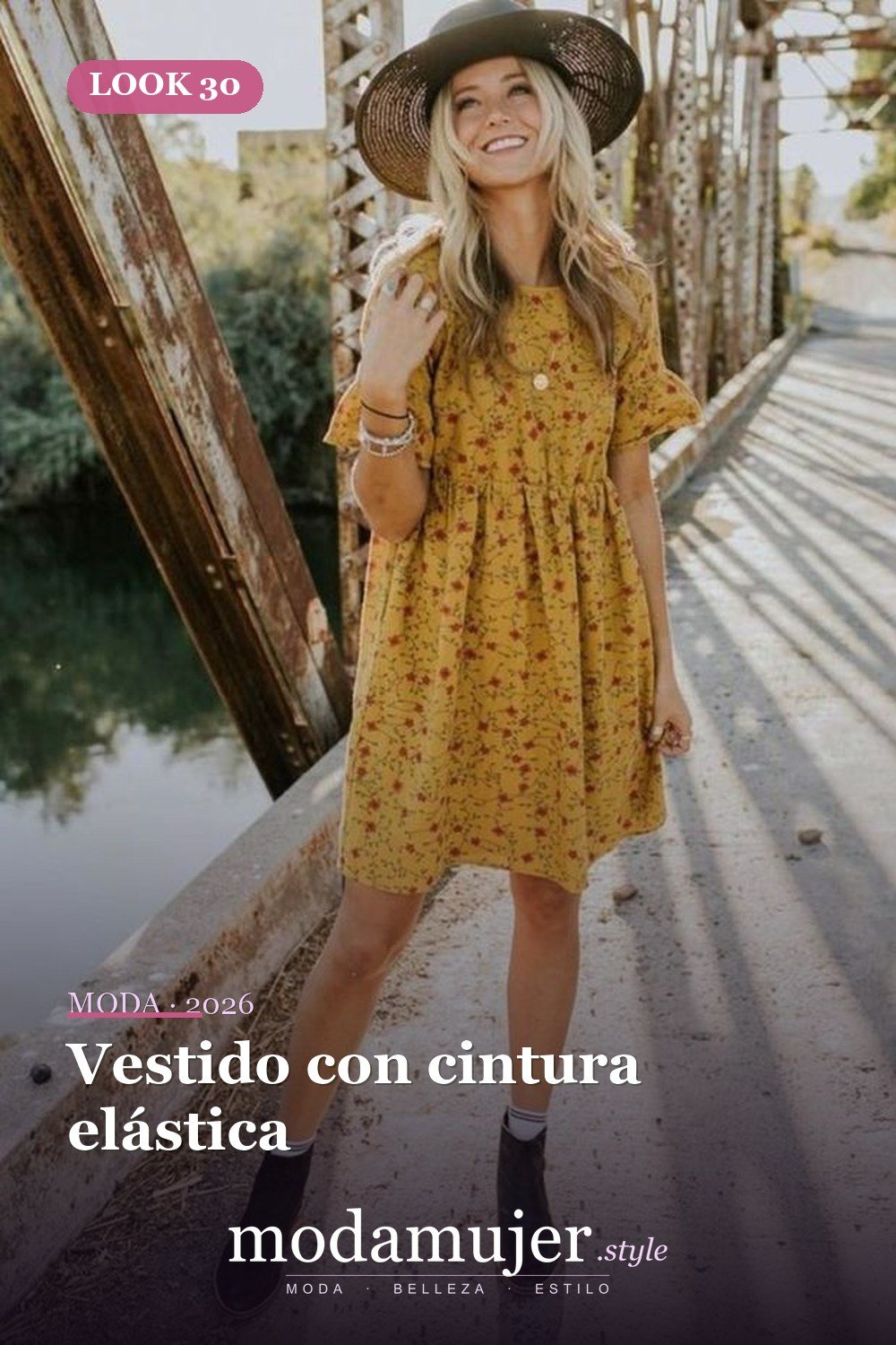 Vestido con cintura elástica — 35 vestidos casuales de verano para mujeres