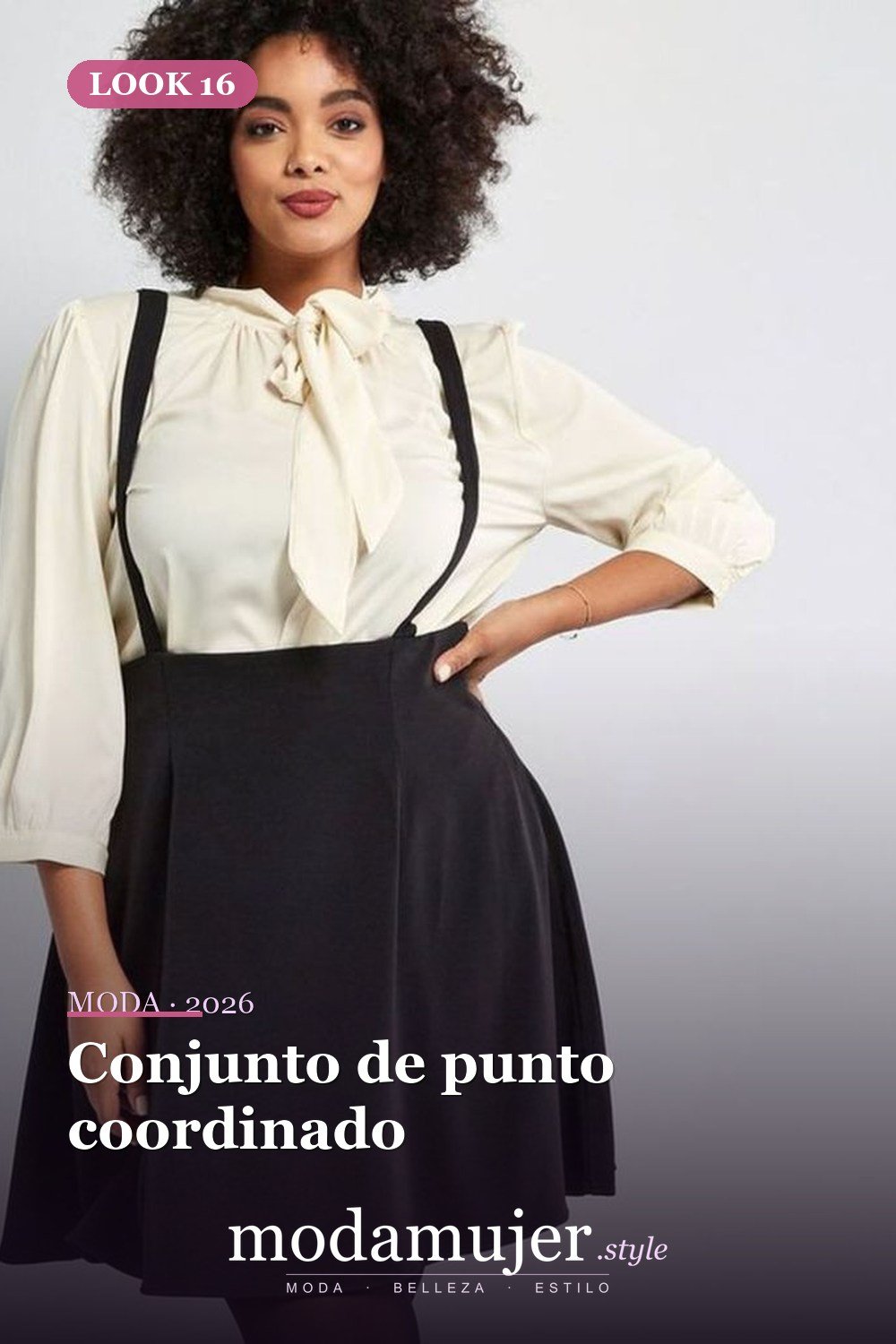 Conjunto de punto coordinado — 36 ideas de atuendos de trabajo profesional para mujeres de talla grande