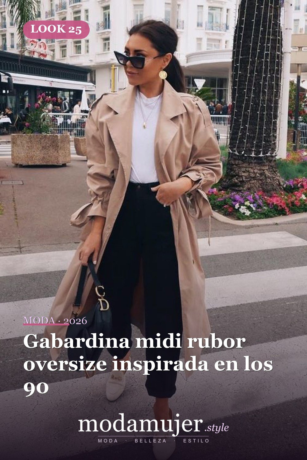 Gabardina midi rubor oversize inspirada en los 90 — 38 gabardinas geniales para llevar esta primavera