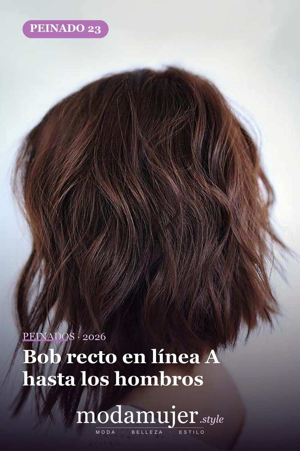 Bob recto en línea A hasta los hombros — 38 ideas de corte de pelo de una línea para enamorarse