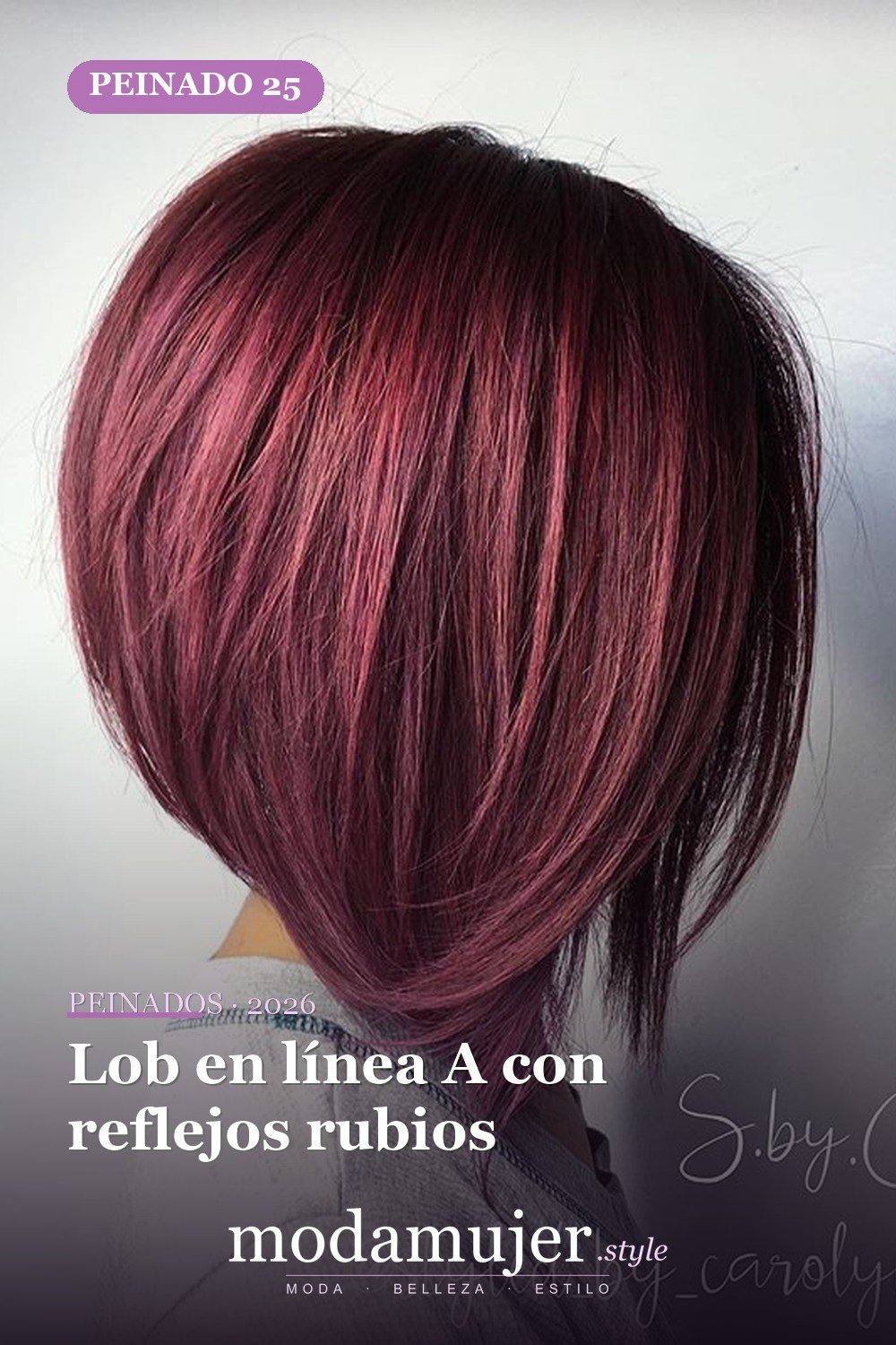 Lob en línea A con reflejos rubios — 38 ideas de corte de pelo de una línea para enamorarse