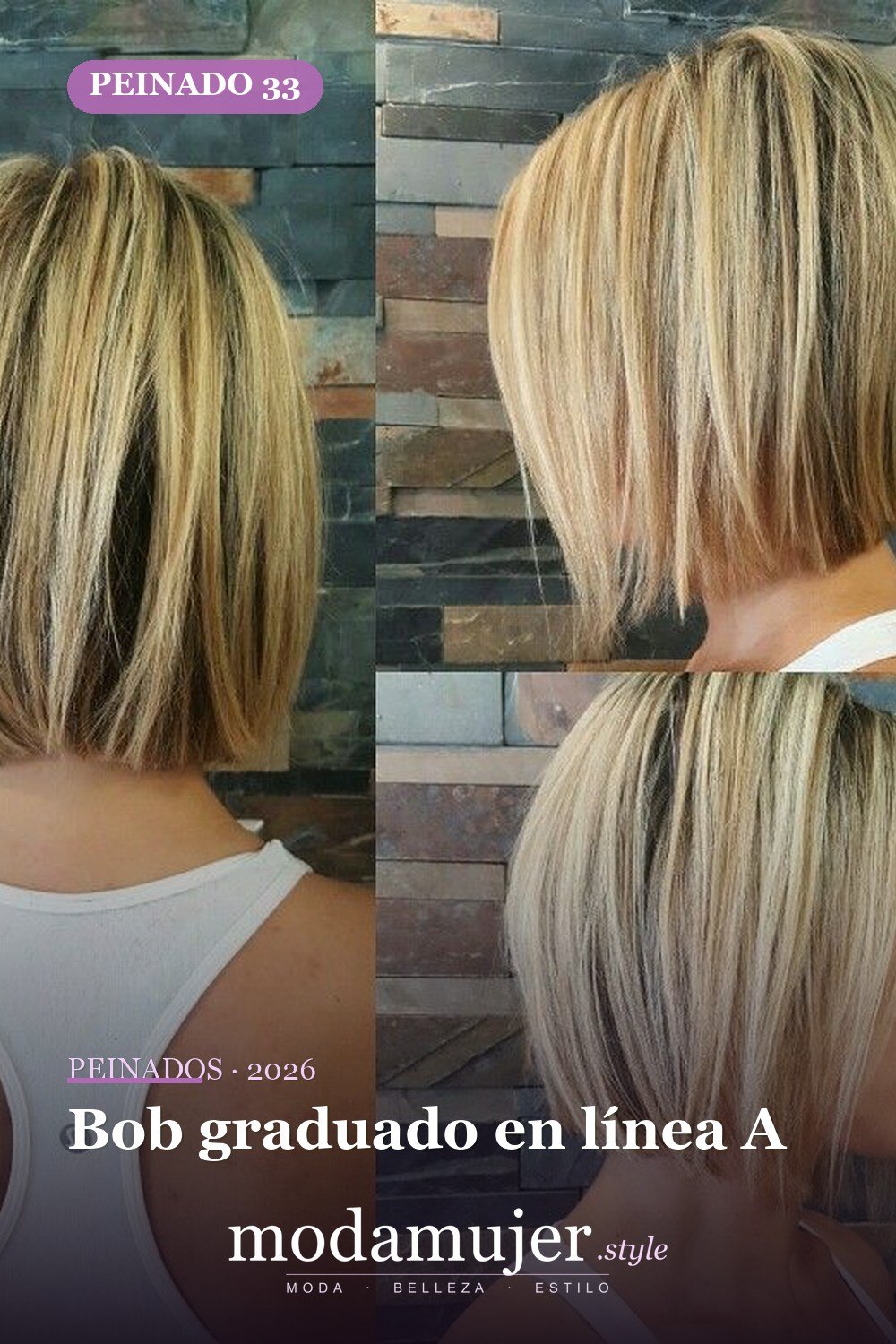 Bob graduado en línea A — 38 ideas de corte de pelo de una línea para enamorarse