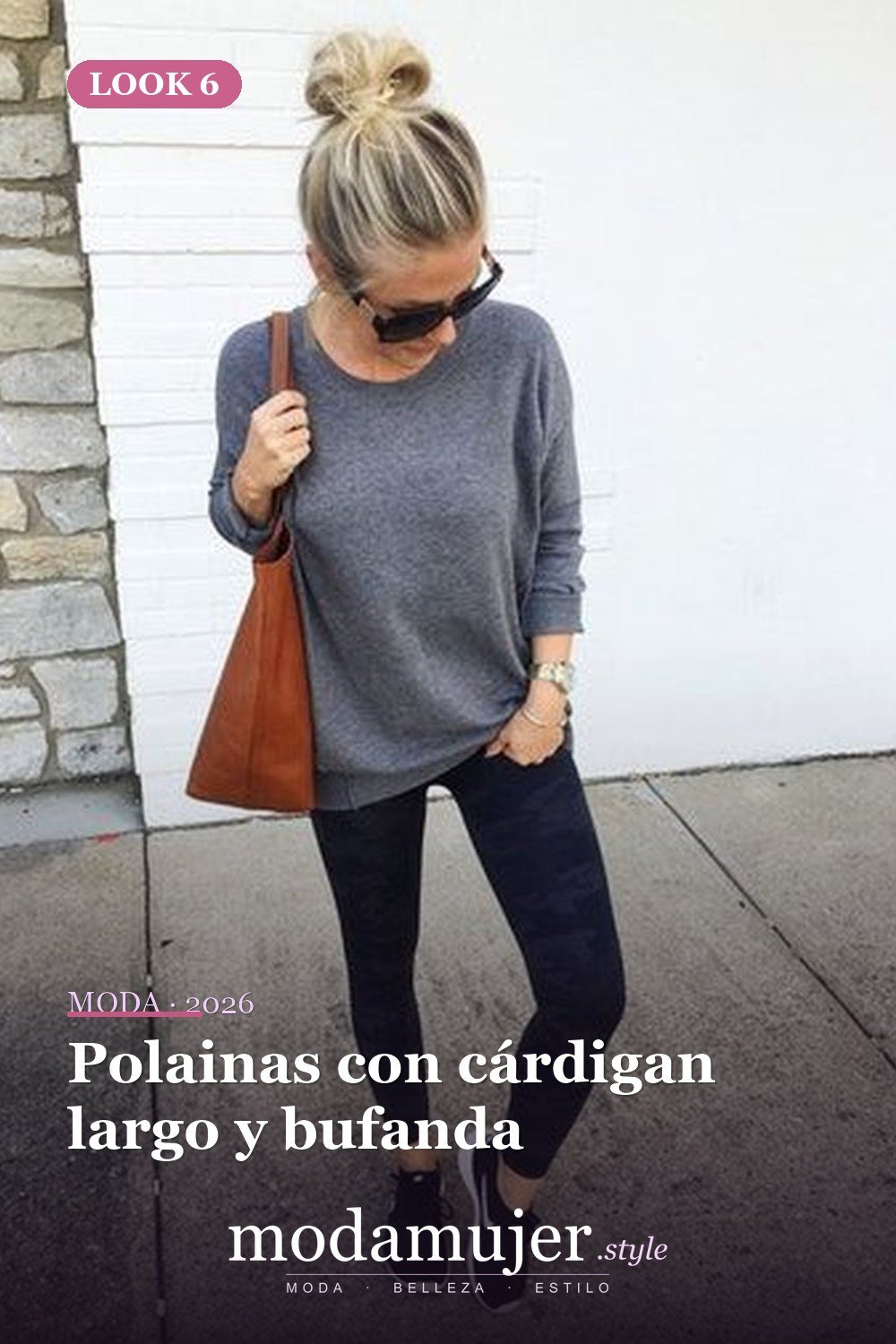 Polainas con cárdigan largo y bufanda — 38 mejores ideas de trajes de invierno con polainas