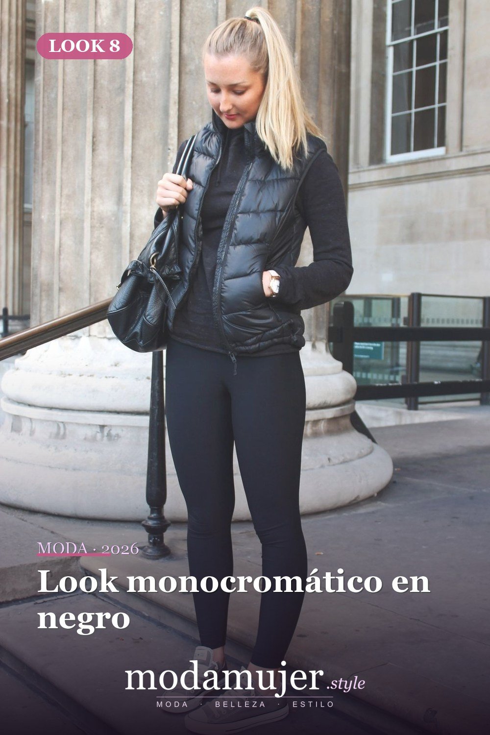 Look monocromático en negro — 38 mejores ideas de trajes de invierno con polainas