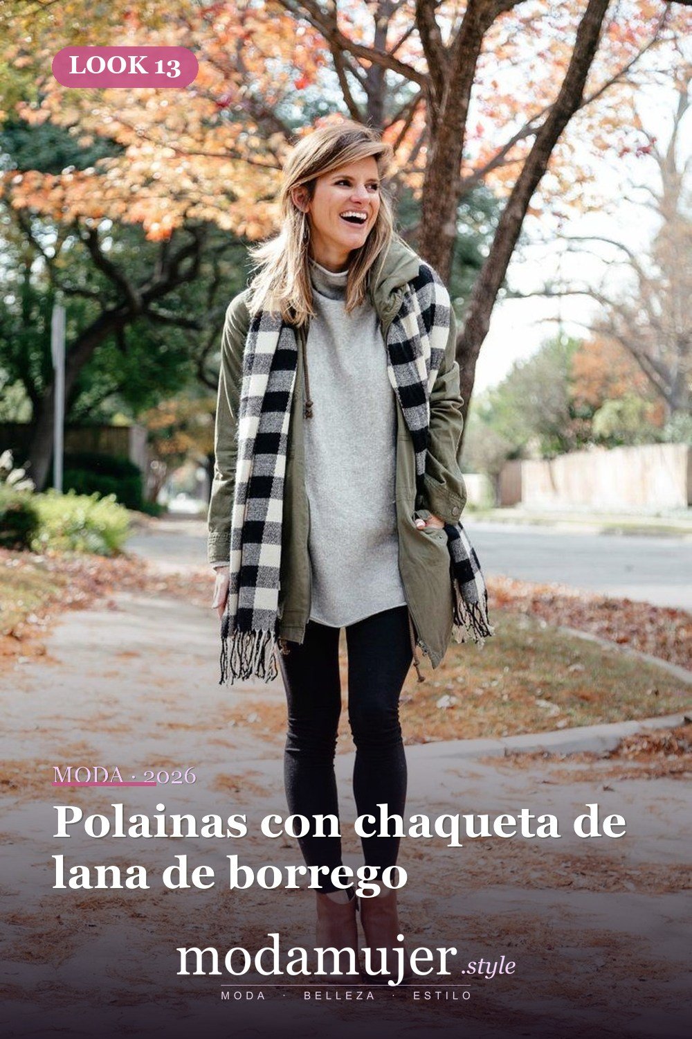 Polainas con chaqueta de lana de borrego — 38 mejores ideas de trajes de invierno con polainas