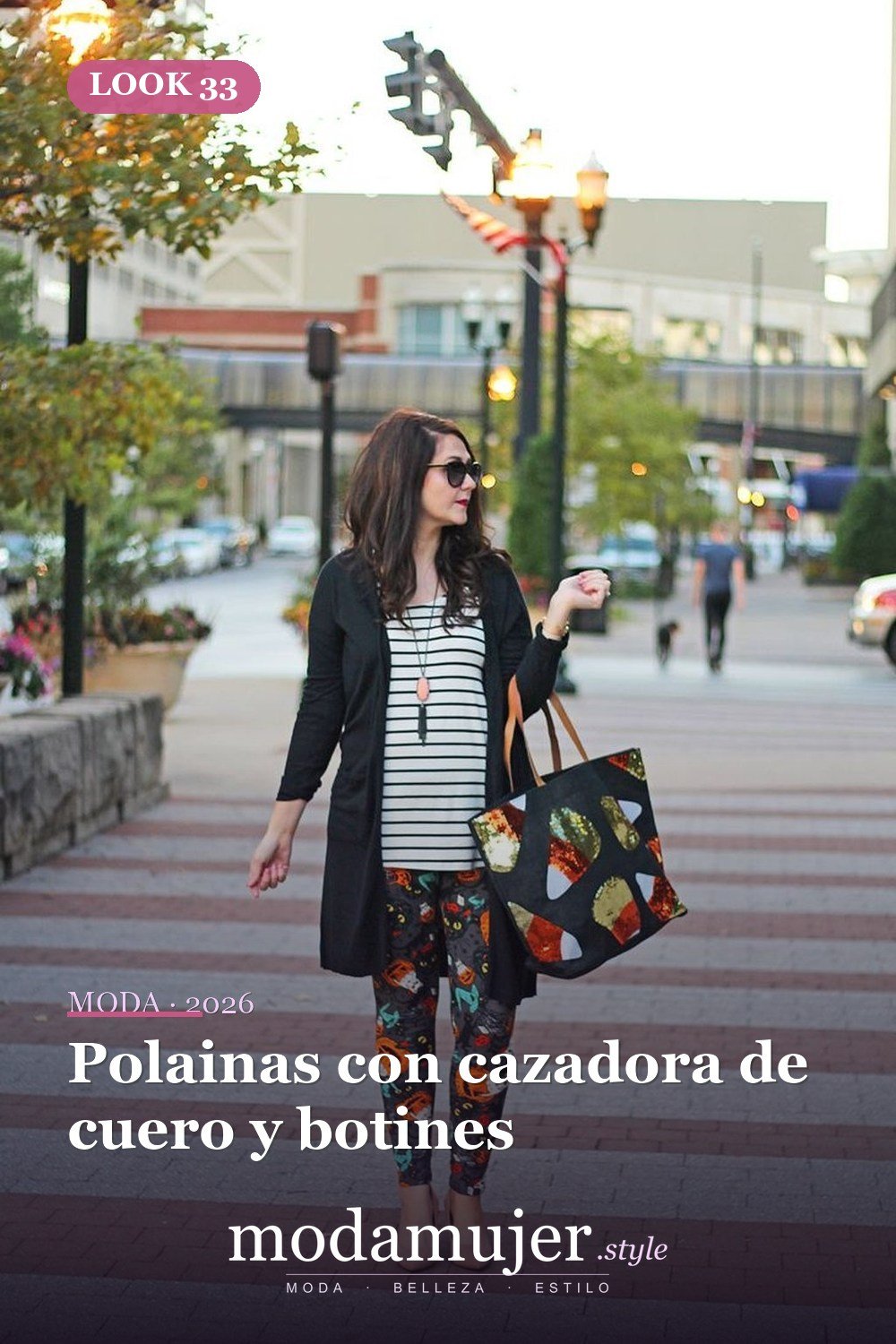 Polainas con cazadora de cuero y botines — 38 mejores ideas de trajes de invierno con polainas