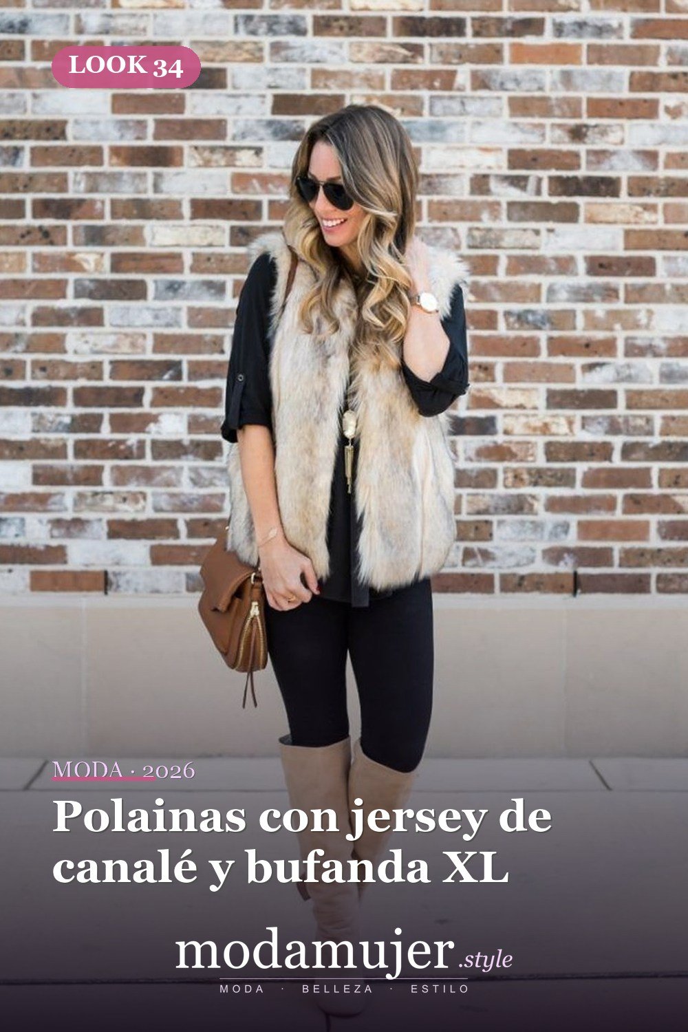Polainas con jersey de canalé y bufanda XL — 38 mejores ideas de trajes de invierno con polainas