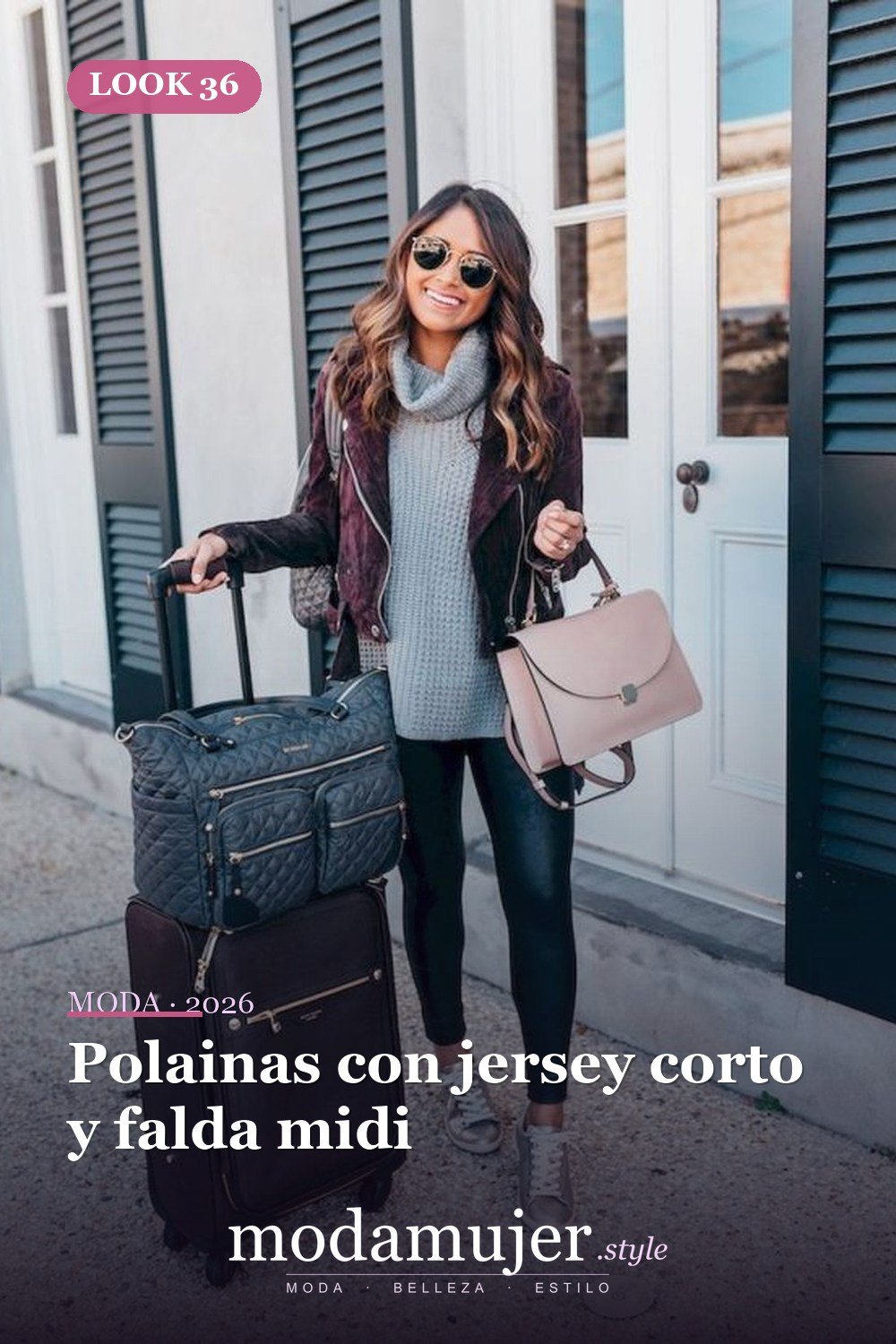 Polainas con jersey corto y falda midi — 38 mejores ideas de trajes de invierno con polainas