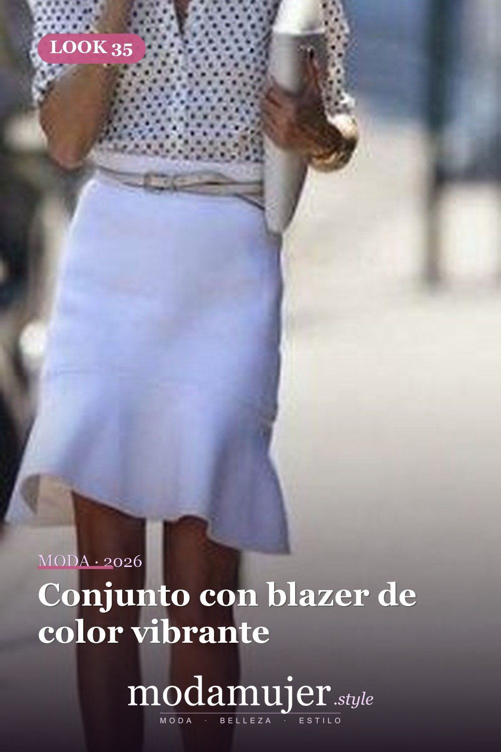 Conjunto con blazer de color vibrante — 38 trajes de trabajo de primavera elegantes y favorecedores para mujeres en 2026