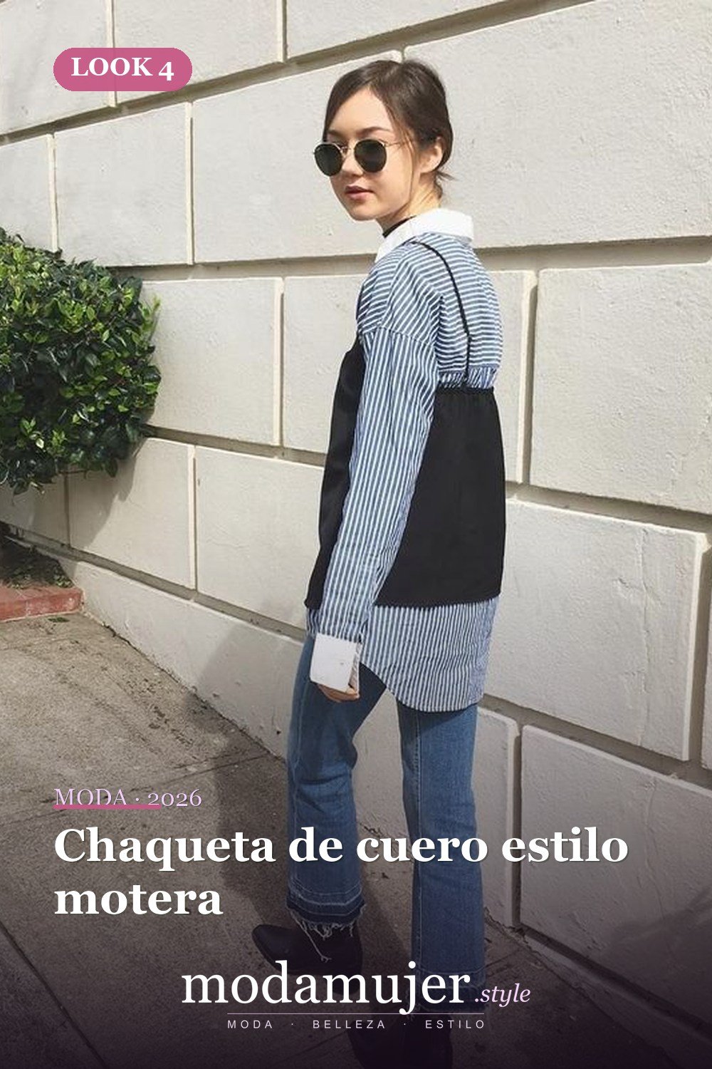 Chaqueta de cuero estilo motera — 39 mejores ideas de trajes casuales para mujeres de primavera que debes copiar de inmediato