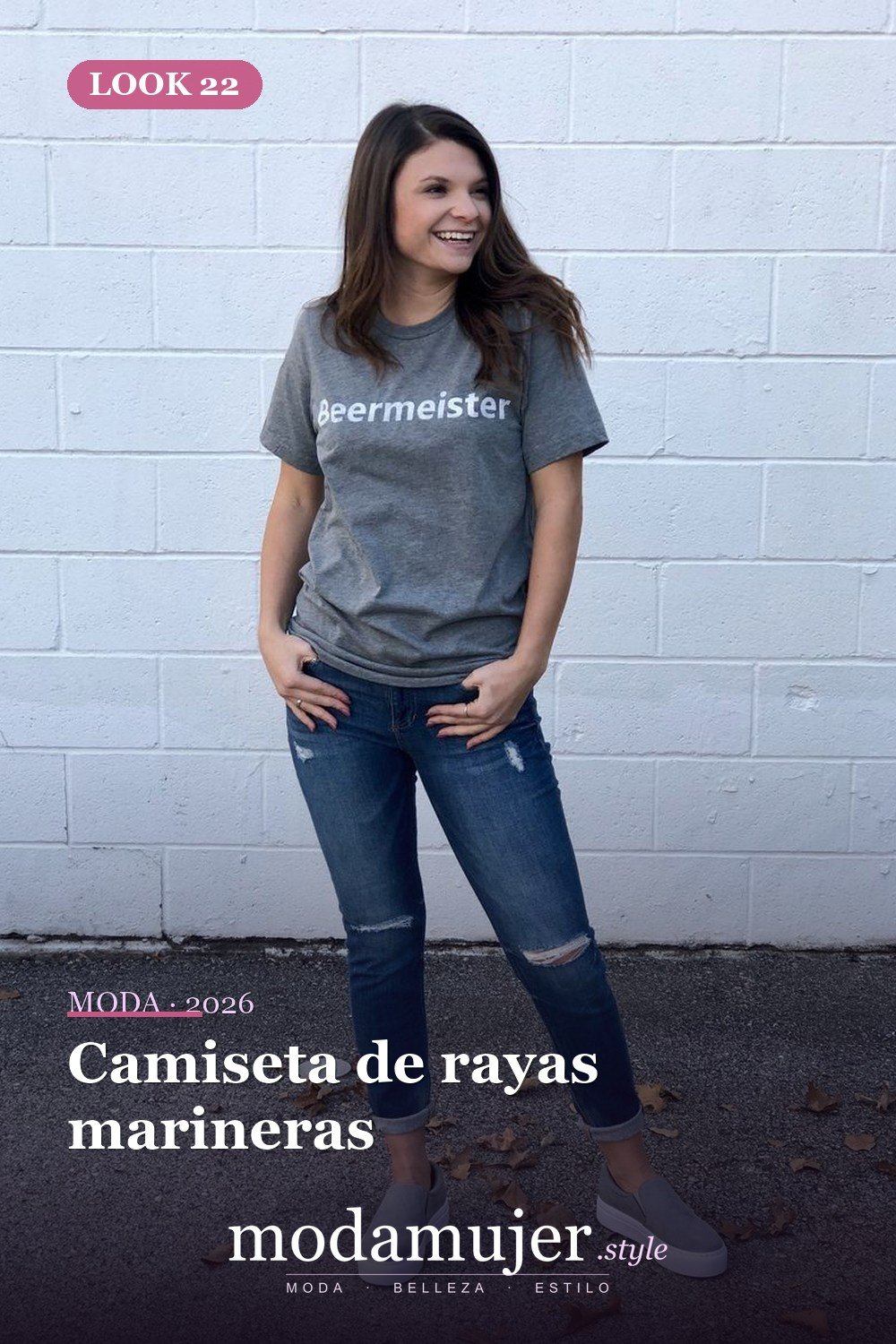 Camiseta de rayas marineras — 39 mejores ideas de trajes casuales para mujeres de primavera que debes copiar de inmediato