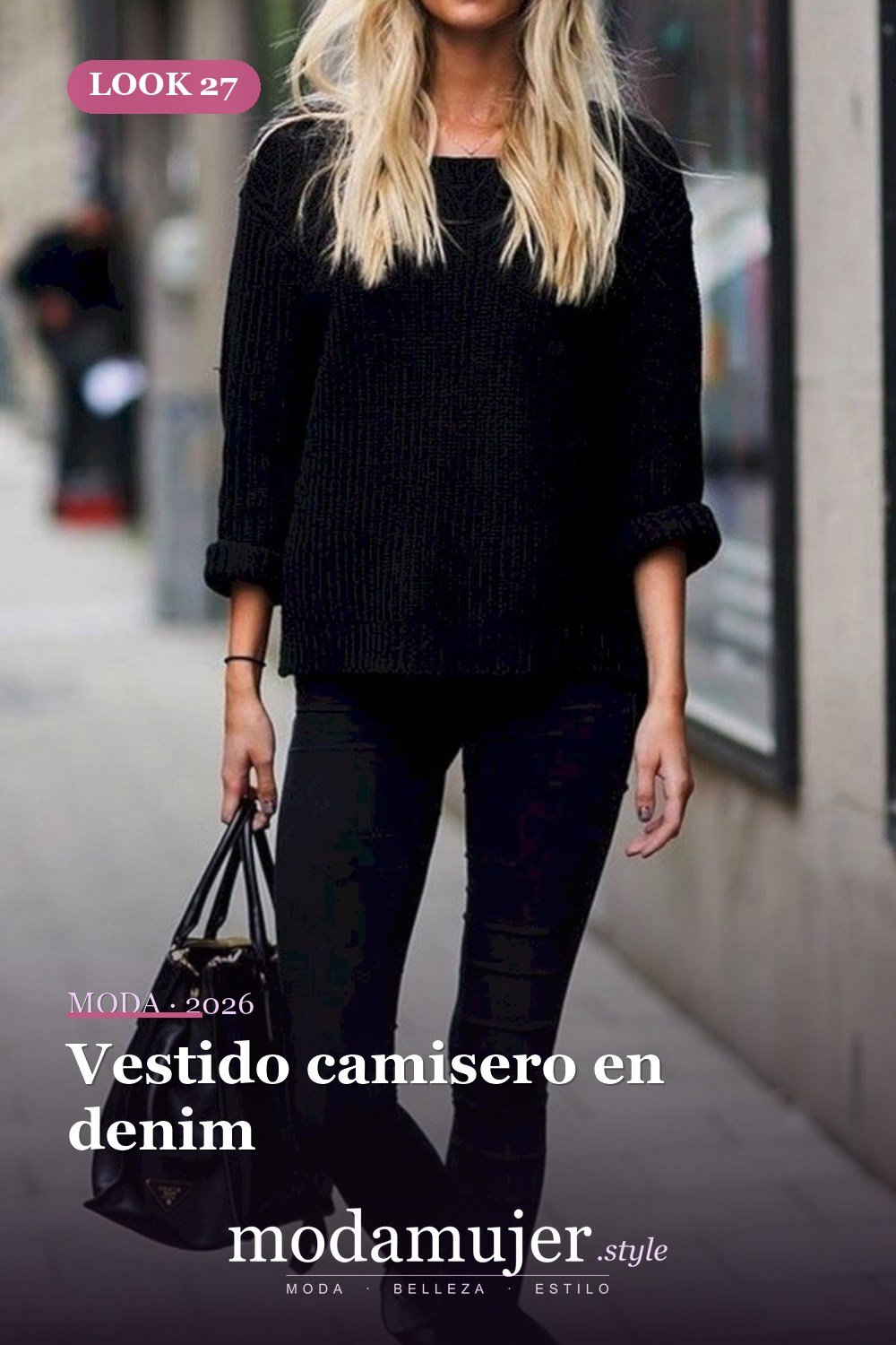 Vestido camisero en denim — 39 mejores ideas de trajes casuales para mujeres de primavera que debes copiar de inmediato