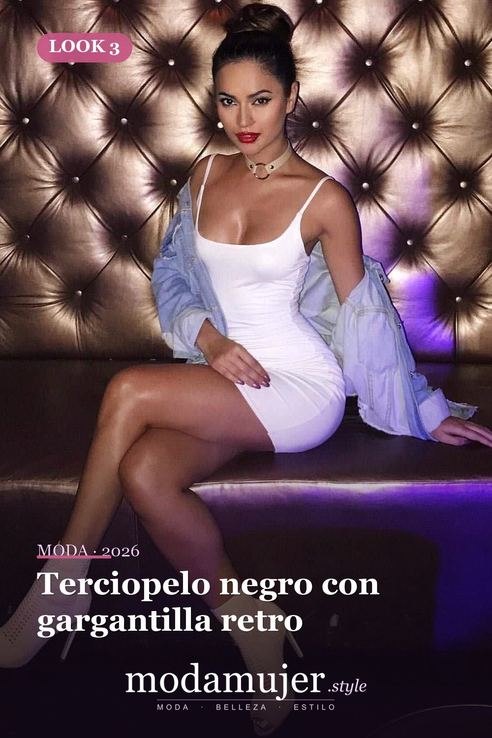 Terciopelo negro con gargantilla retro — 39 Outfits de Club para una Noche Inolvidable en 2026