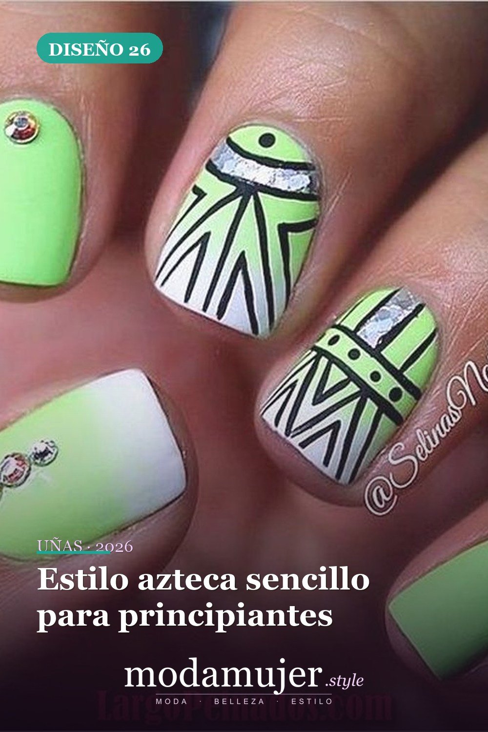 Estilo azteca sencillo para principiantes — 40 acogedoras ideas de diseños de uñas aztecas que te encantarán