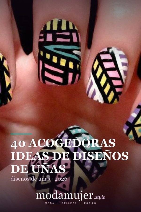 40 acogedoras ideas de diseños de uñas aztecas que te encantarán