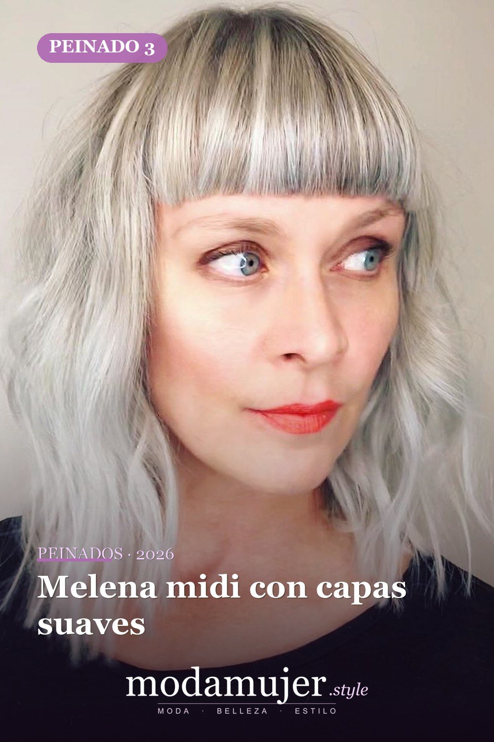 Melena midi con capas suaves — 41 nuevas ideas de corte de pelo y tendencias de corte de pelo para 2026