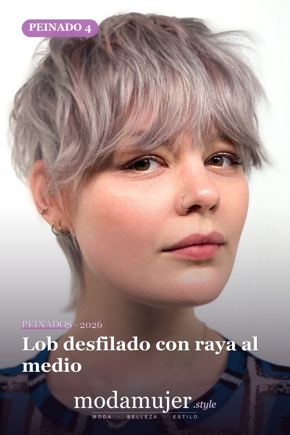 Lob desfilado con raya al medio — 41 nuevas ideas de corte de pelo y tendencias de corte de pelo para 2026