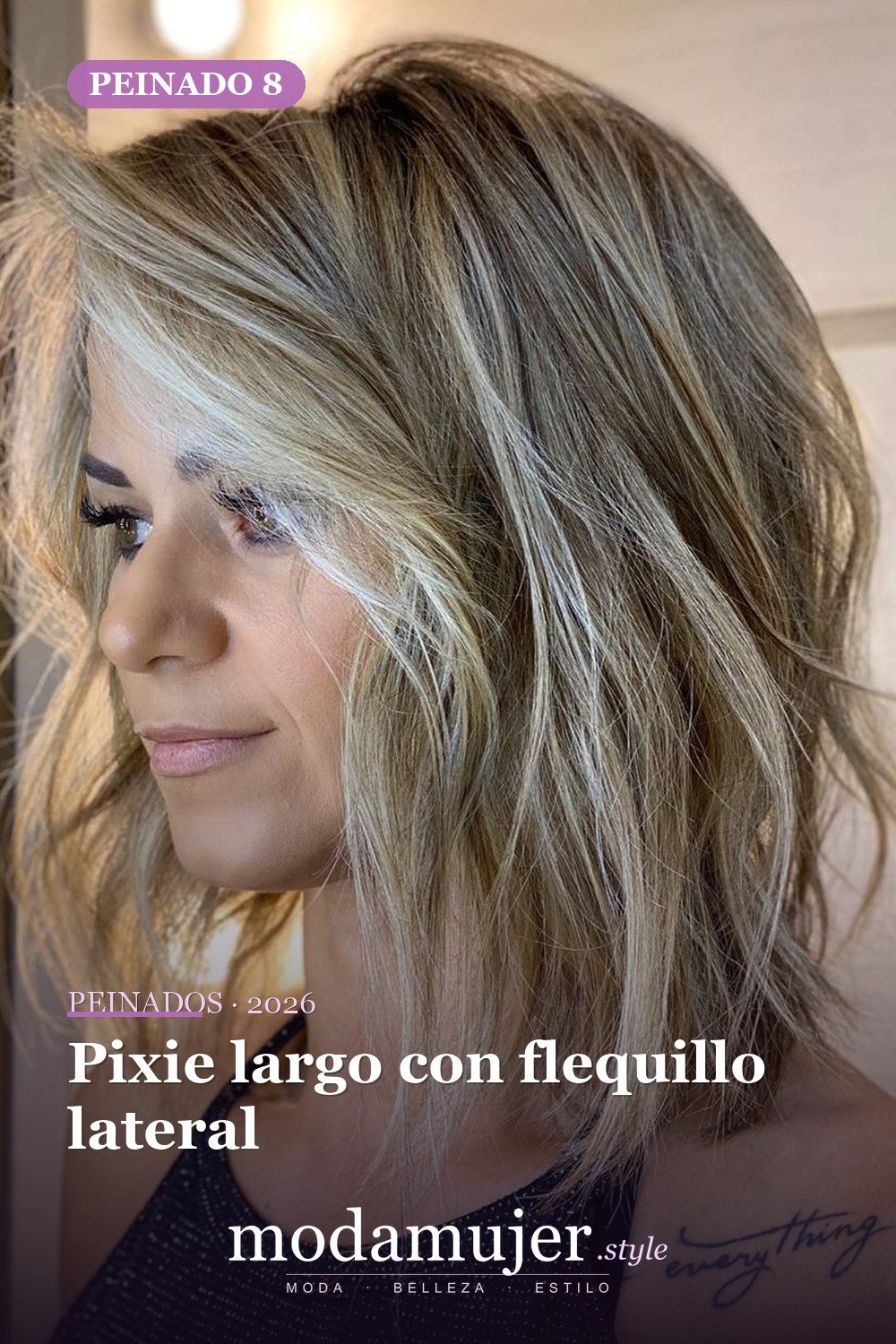 Pixie largo con flequillo lateral — 41 nuevas ideas de corte de pelo y tendencias de corte de pelo para 2026