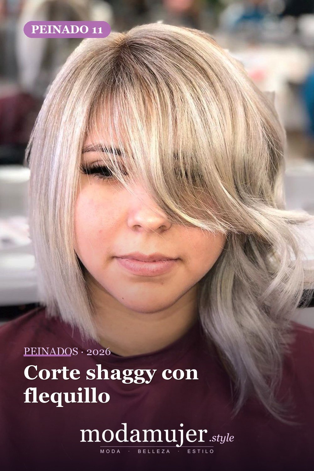 Corte shaggy con flequillo — 41 nuevas ideas de corte de pelo y tendencias de corte de pelo para 2026