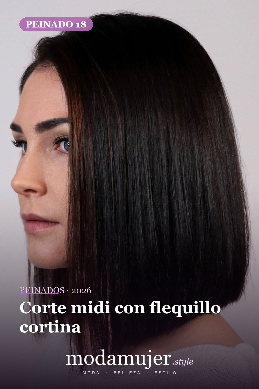 Corte midi con flequillo cortina — 41 nuevas ideas de corte de pelo y tendencias de corte de pelo para 2026