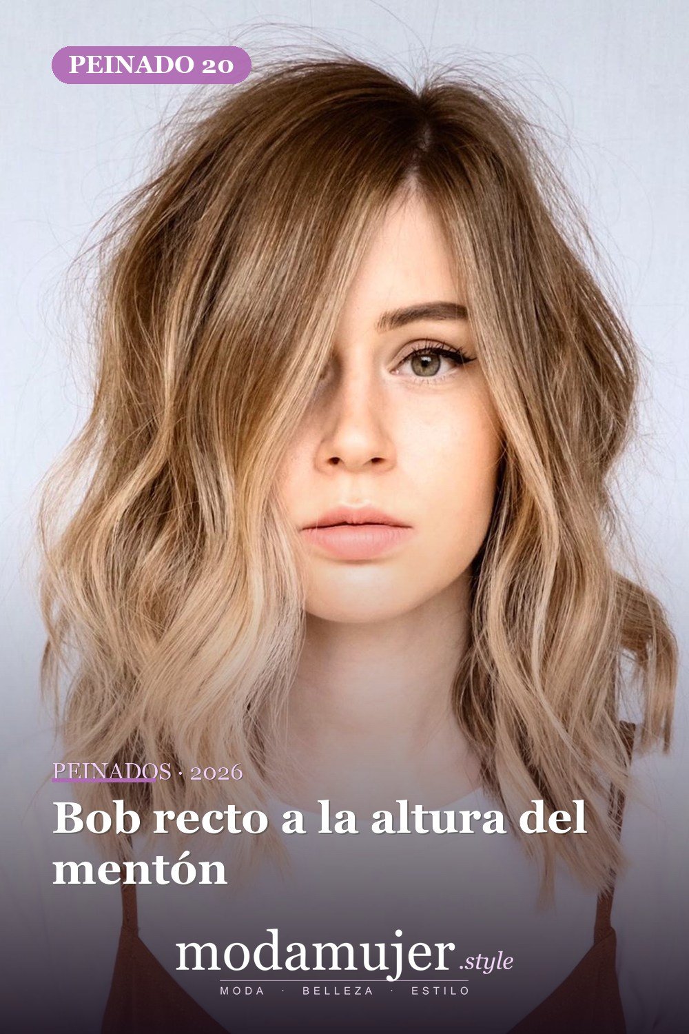 Bob recto a la altura del mentón — 41 nuevas ideas de corte de pelo y tendencias de corte de pelo para 2026