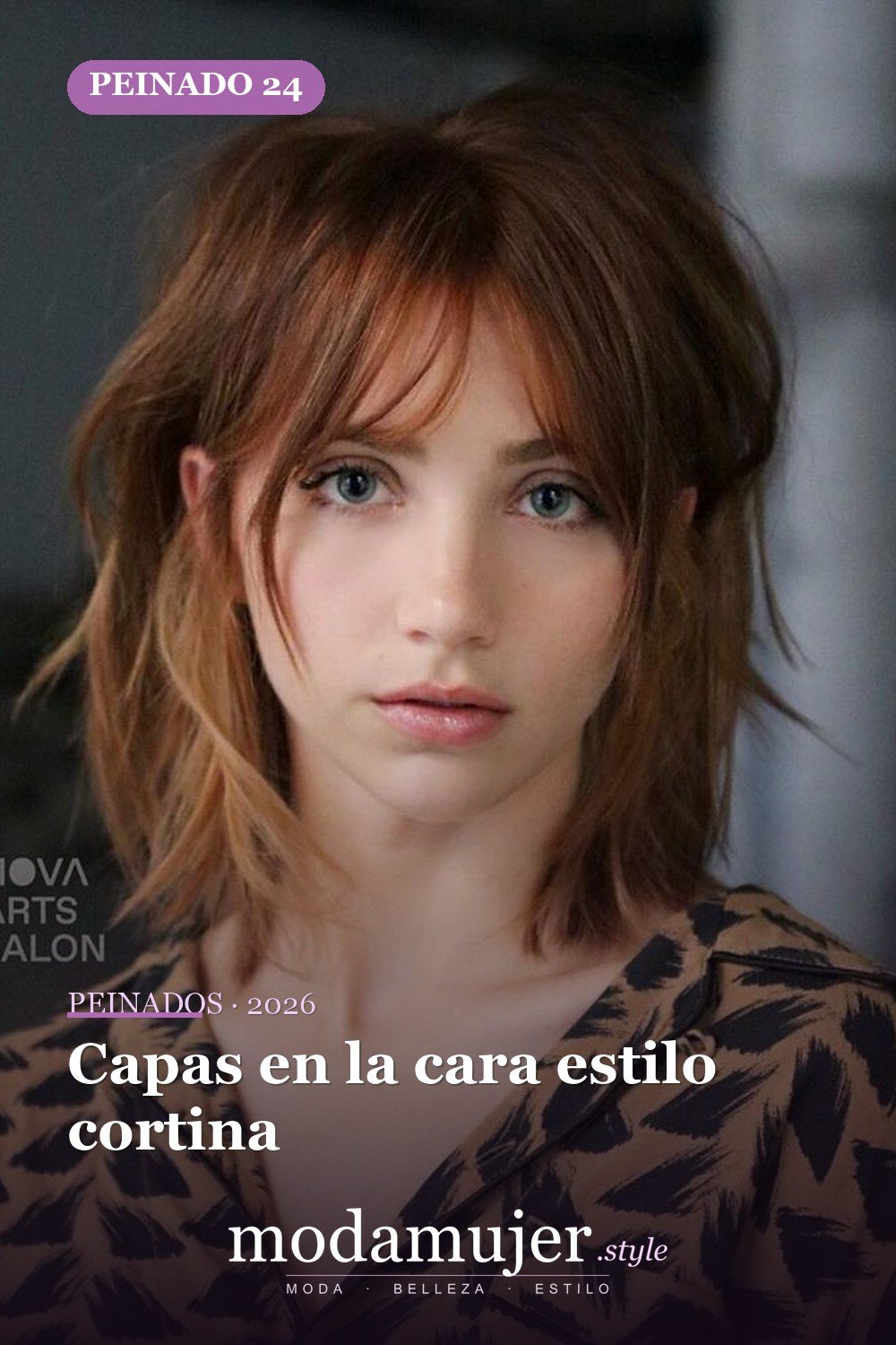 Capas en la cara estilo cortina — 41 nuevas ideas de corte de pelo y tendencias de corte de pelo para 2026