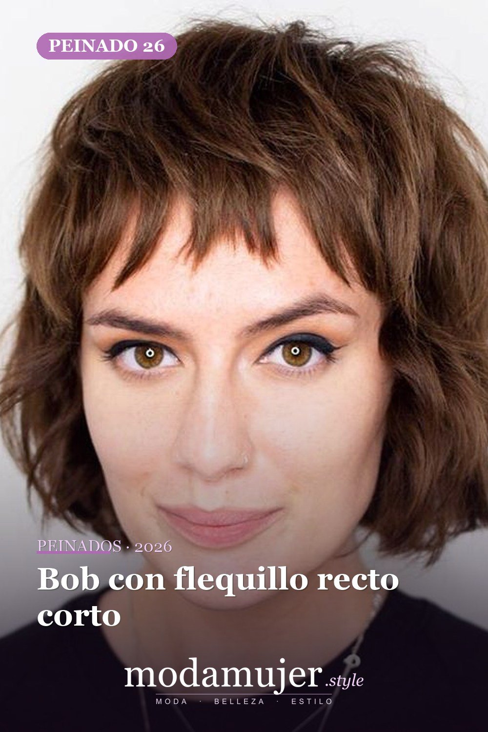 Bob con flequillo recto corto — 41 nuevas ideas de corte de pelo y tendencias de corte de pelo para 2026
