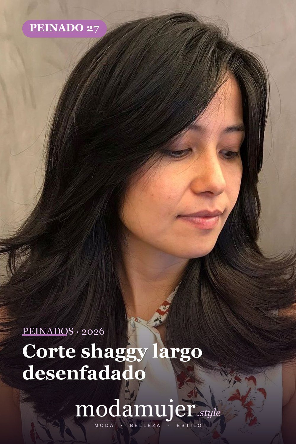 Corte shaggy largo desenfadado — 41 nuevas ideas de corte de pelo y tendencias de corte de pelo para 2026