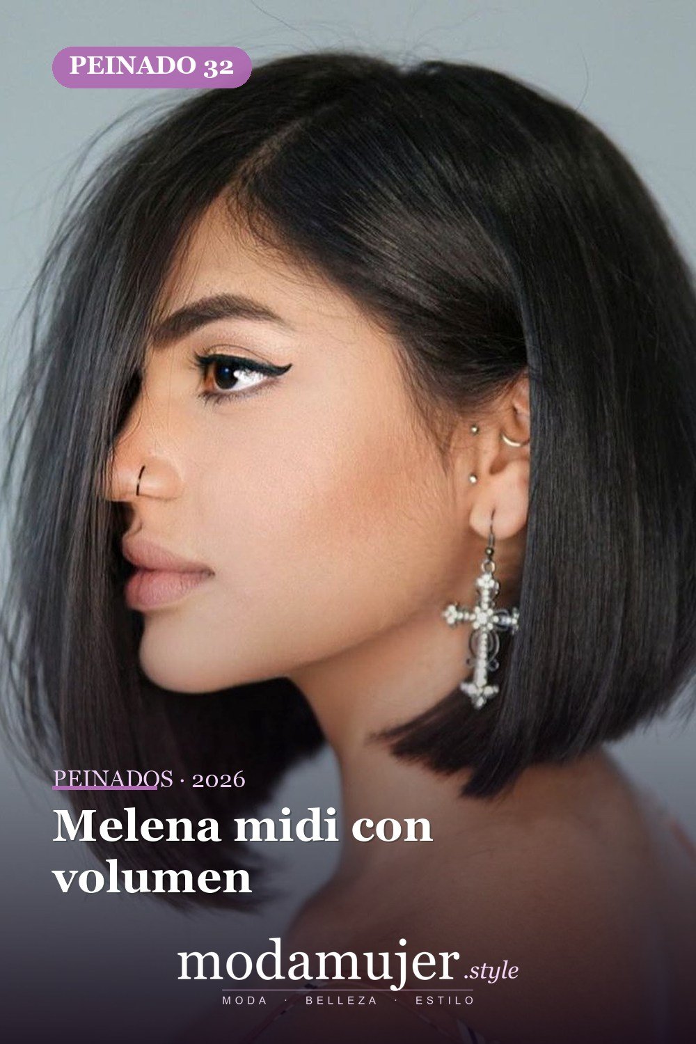 Melena midi con volumen — 41 nuevas ideas de corte de pelo y tendencias de corte de pelo para 2026